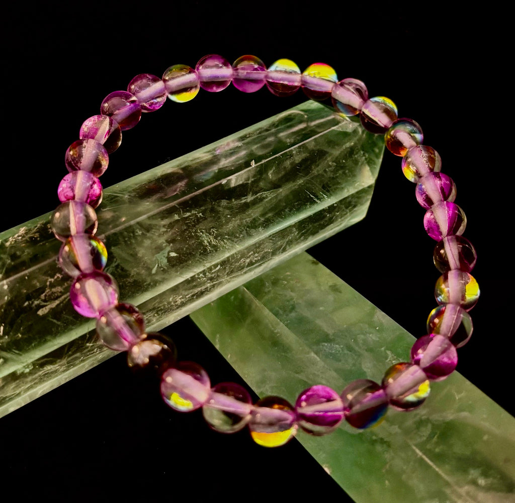 Prism of Possibility - Purple Aura Quartz Bracelet