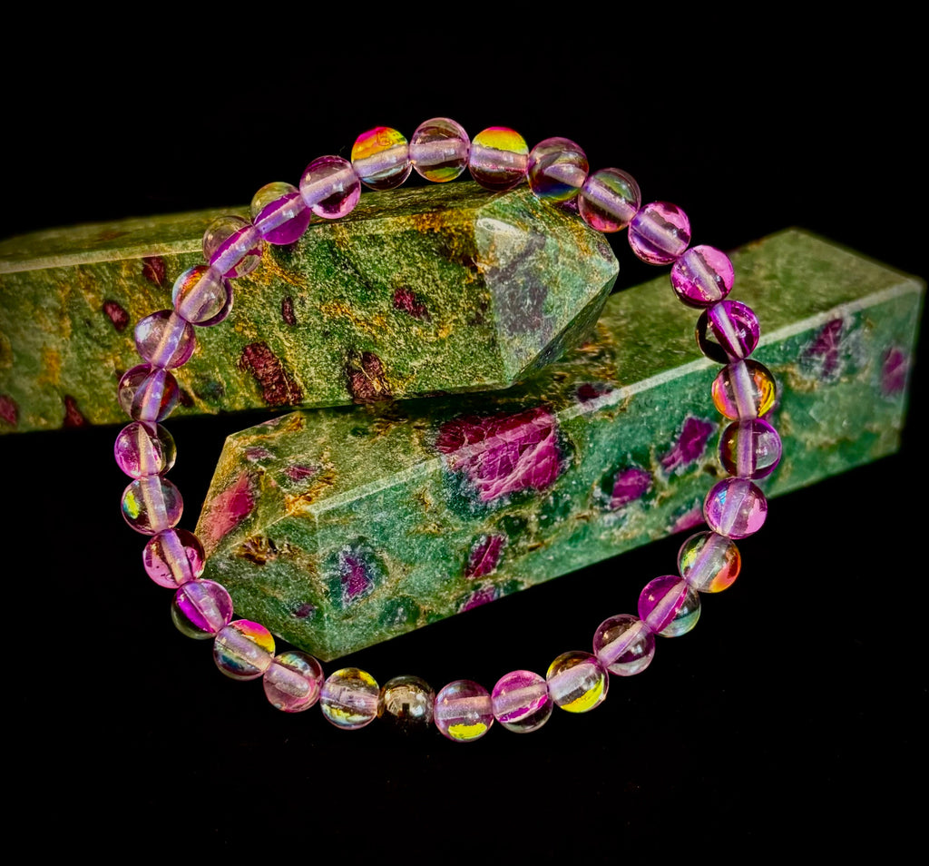 Prism of Possibility - Purple Aura Quartz Bracelet