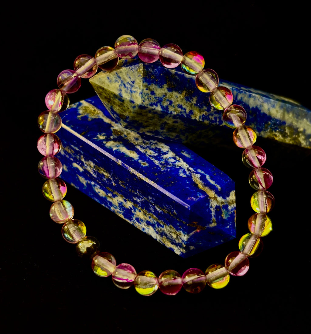 Prism of Possibility - Purple Aura Quartz Bracelet