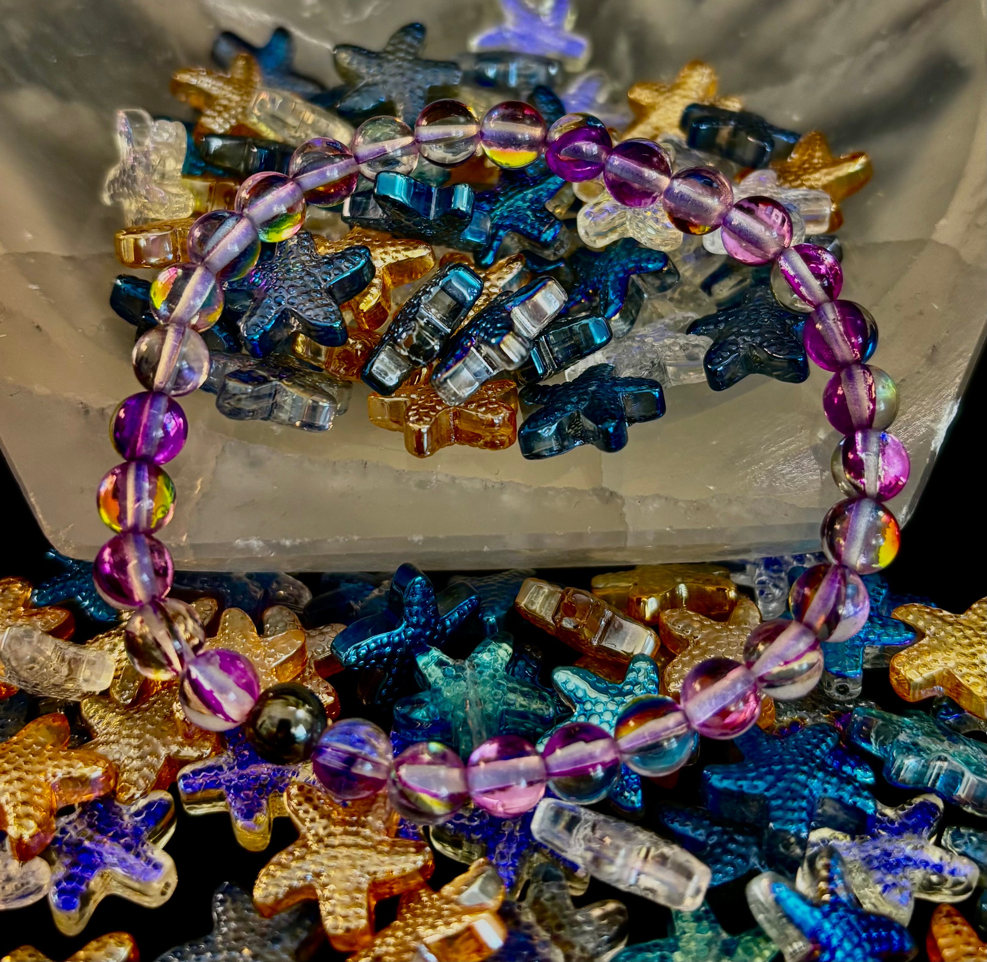 Prism of Possibility - Purple Aura Quartz Bracelet