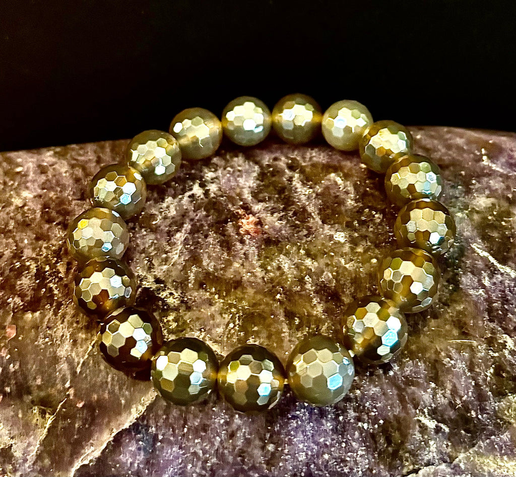 I Feel So Free - Mystic Agate 12mm Faceted Bracelet