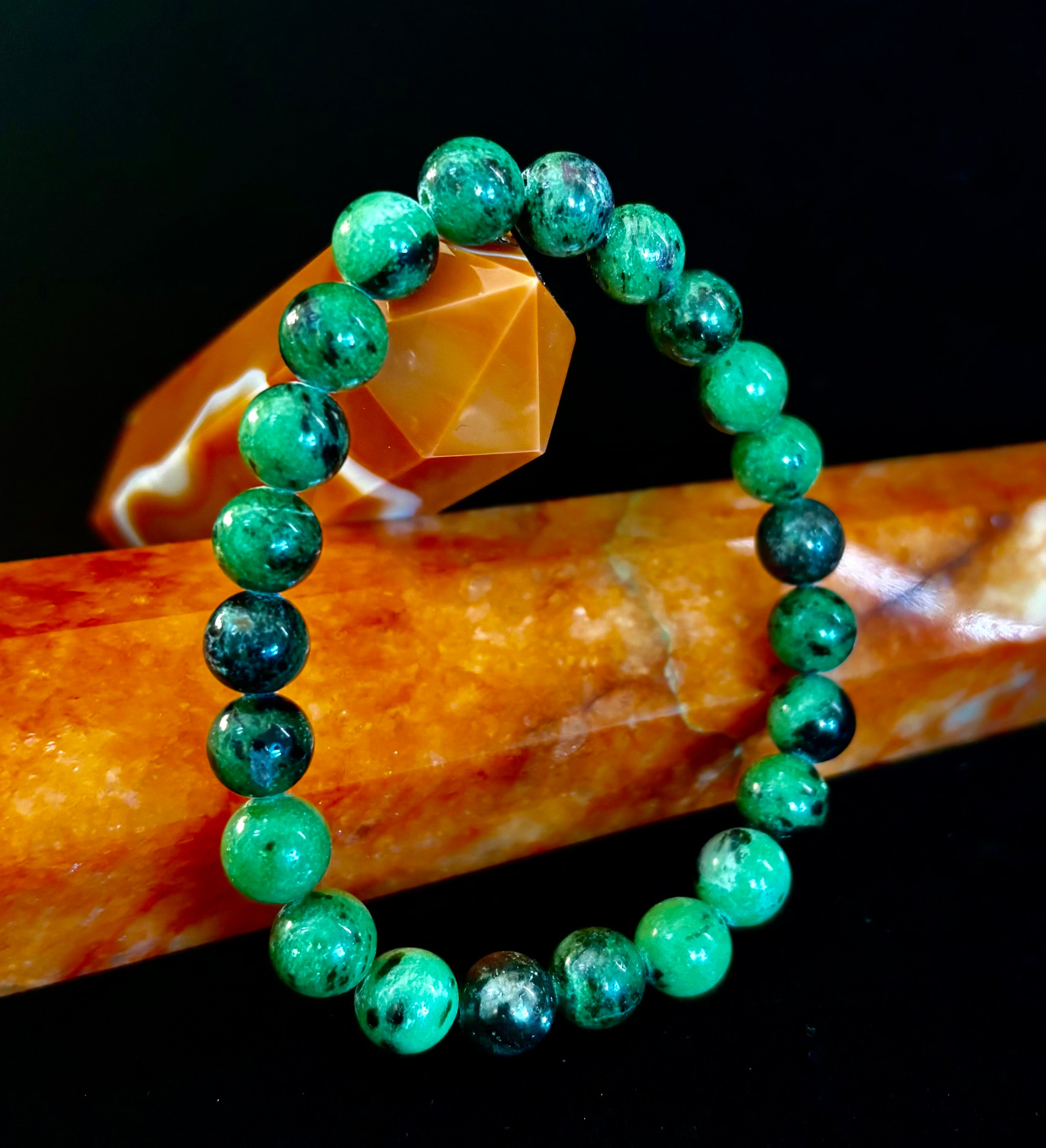 Live Fully Bracelet - Natural Ruby Zoisite | 8mm Bracelet