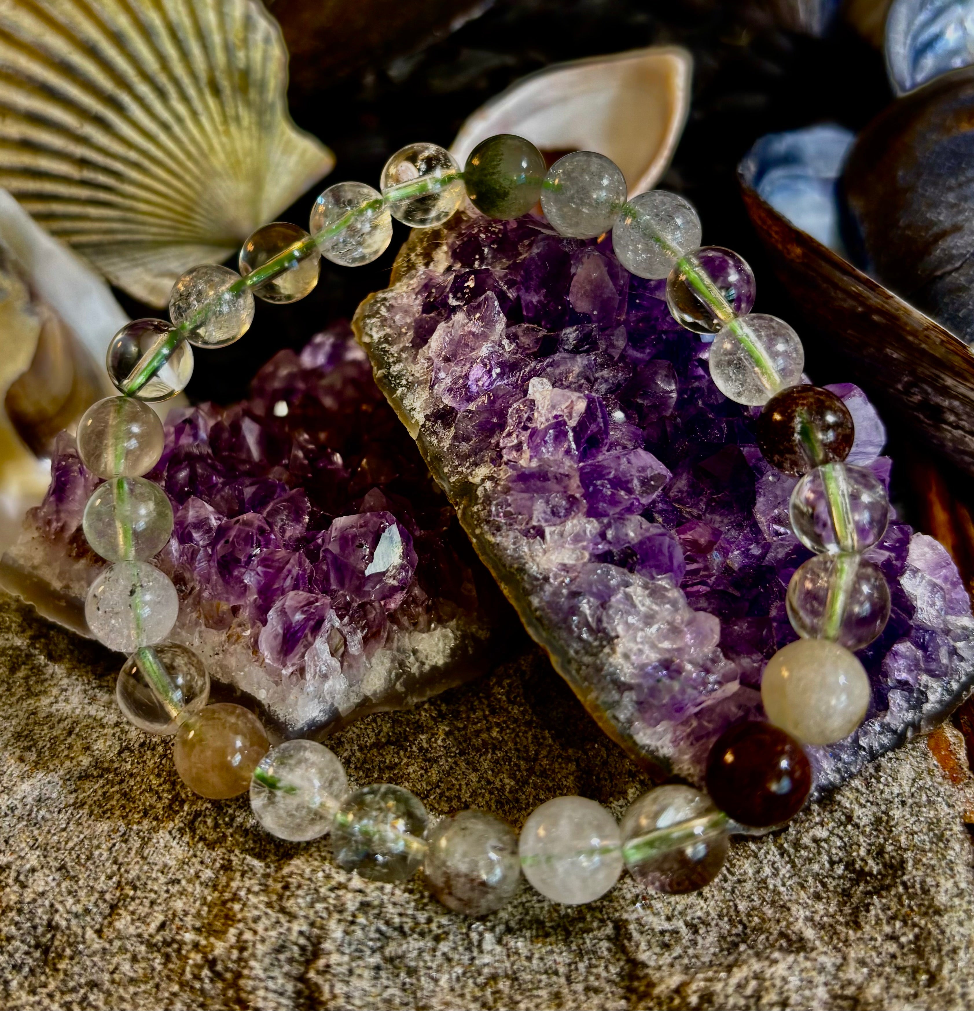 Garden Within Bracelet - Garden Quartz (Lodolite) Bracelet