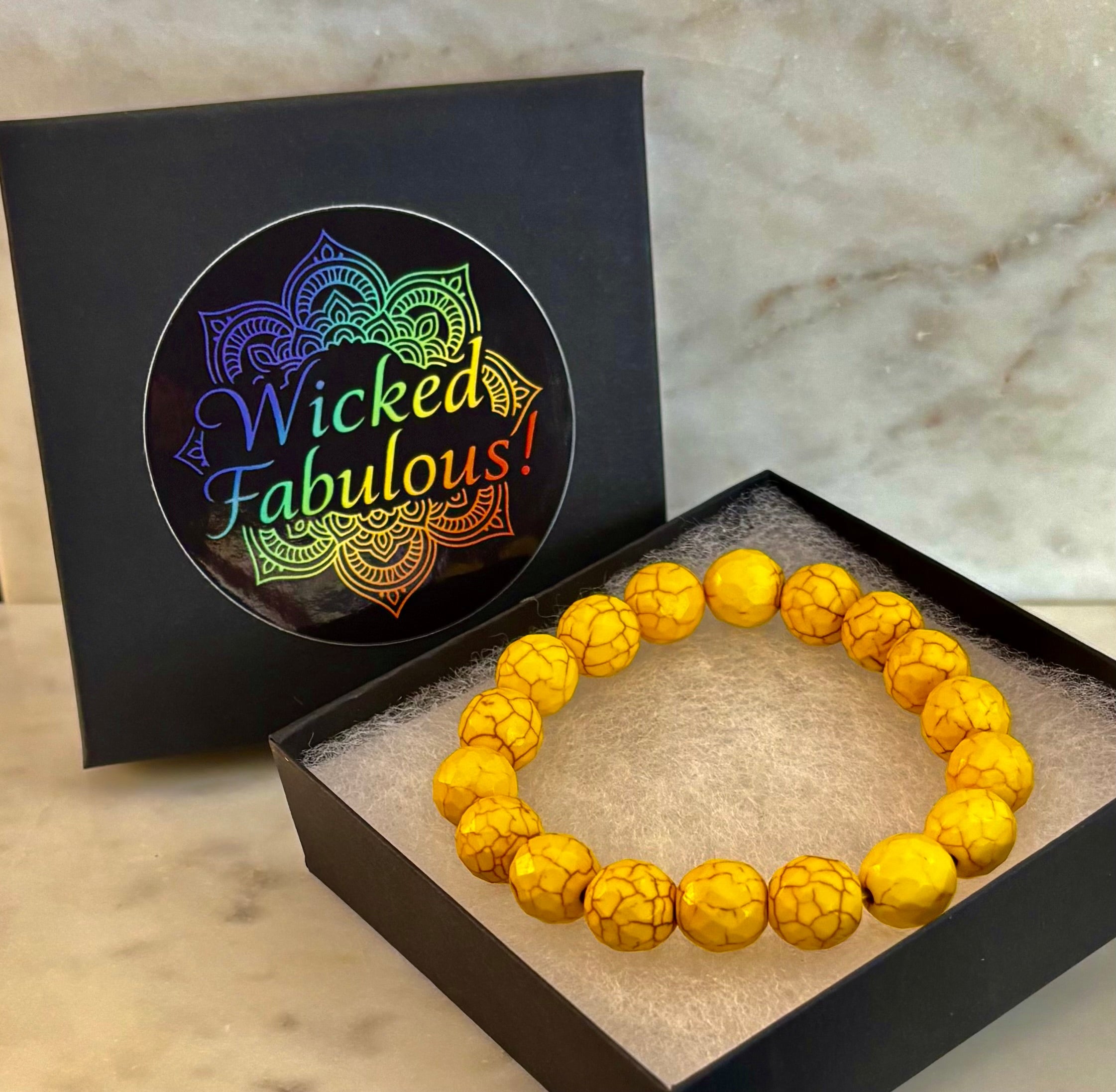 Solar Radiance Yellow Howlite Bracelet (12mm)
