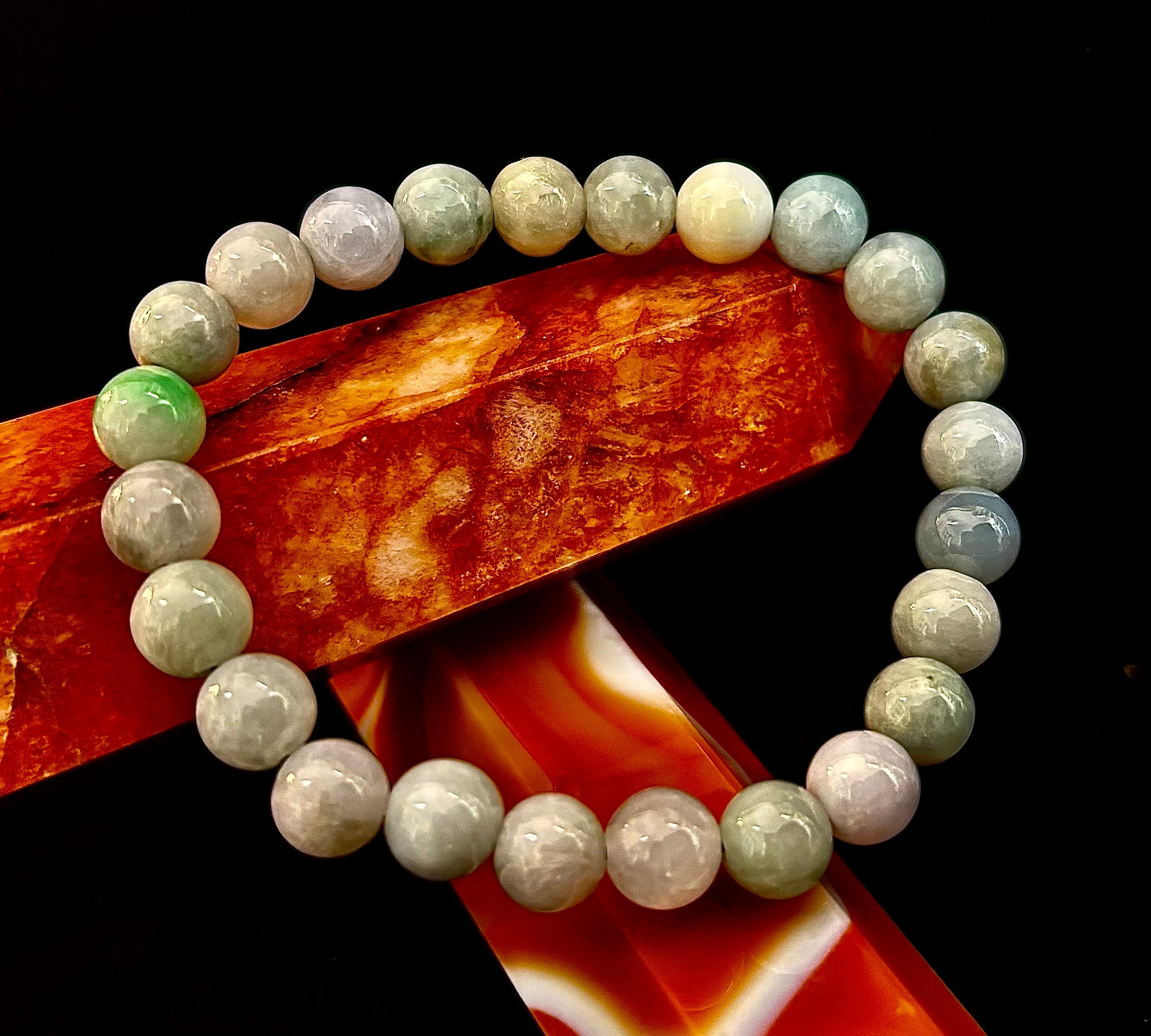 🌿 New Horizons - Natural Burma Jade (Jadeite) 8mm Stretch Bracelet