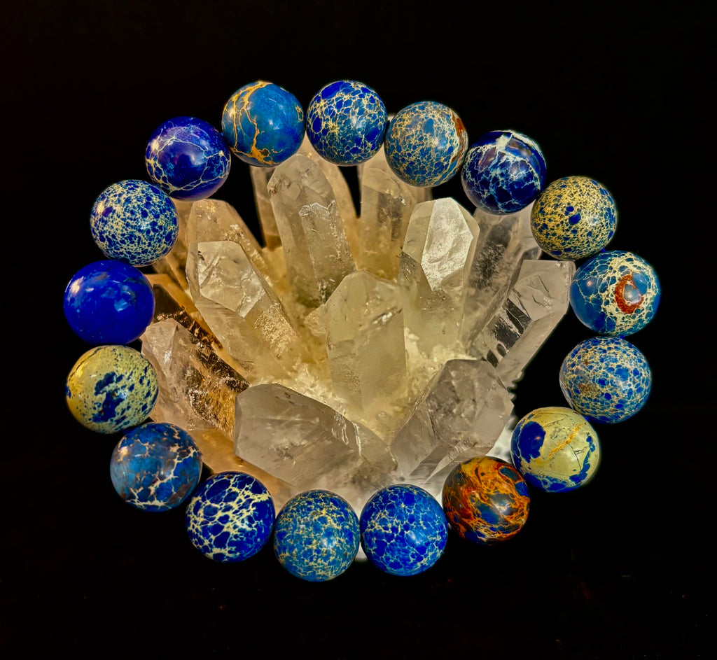 Atlantic Tide Blue Imperial Jasper Bracelet (12mm)