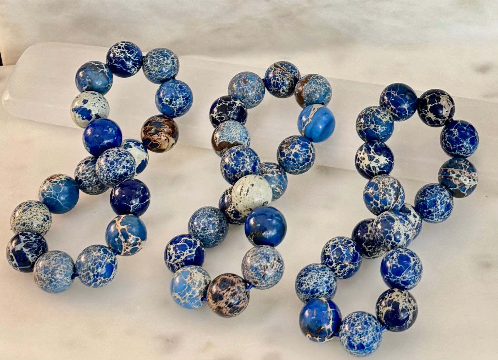 Atlantic Tide Blue Imperial Jasper Bracelet (12mm)