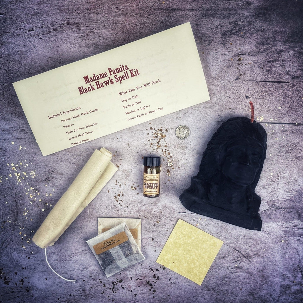 Black Hawk Justice Candle Spell Kit - Spirit Guide & Social Justice Magic