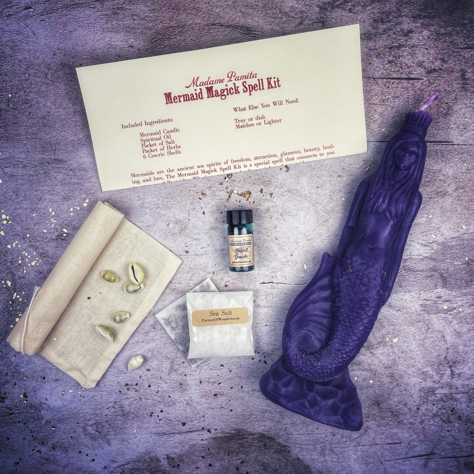 Mermaid Magick Candle Spell Kit - Love, Beauty & Water Goddess Magic