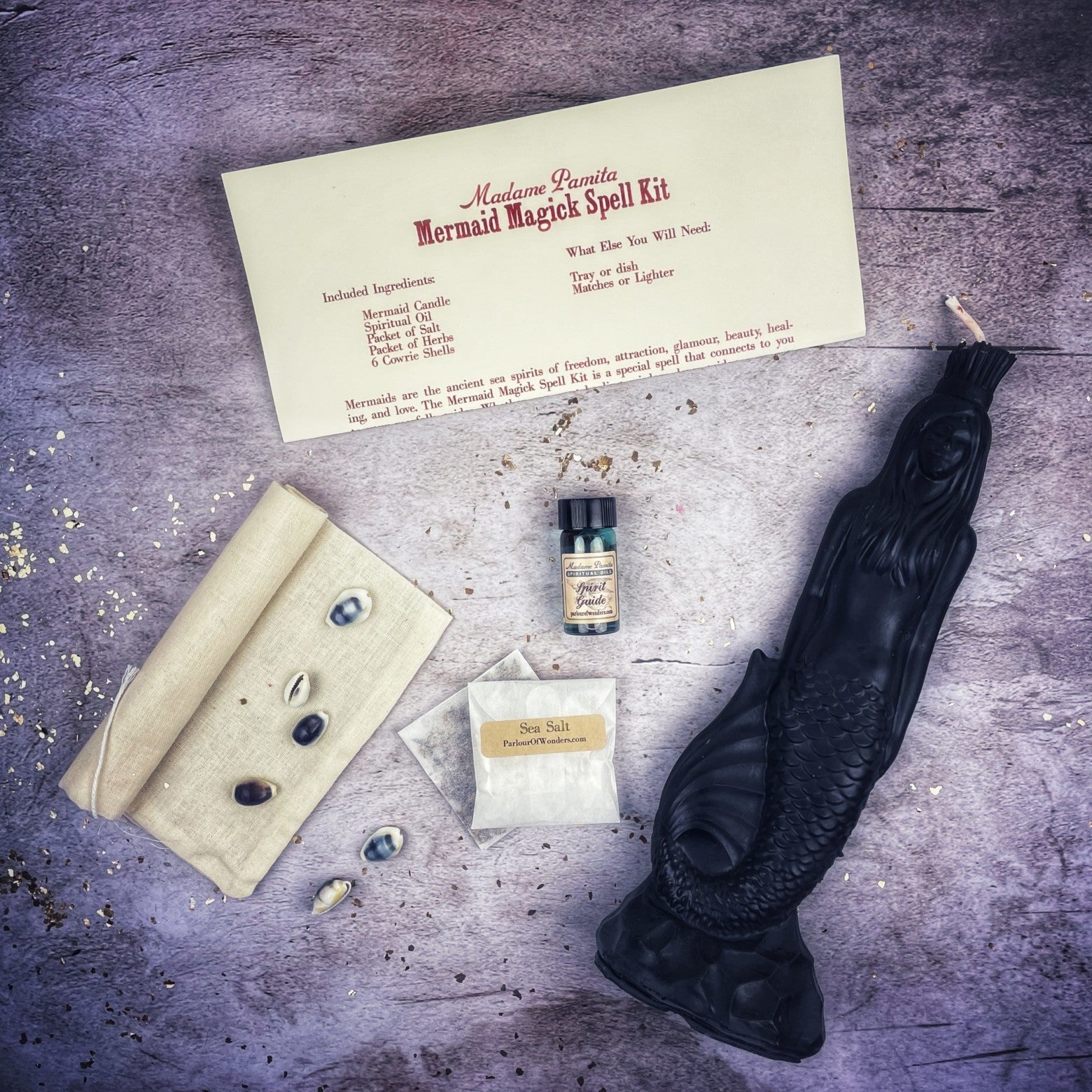 Mermaid Magick Candle Spell Kit - Love, Beauty & Water Goddess Magic