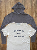 Summer Casual Bundle (4 Corners Hoodie Ash Gray and "Business, Not Personal" Dutch White) (