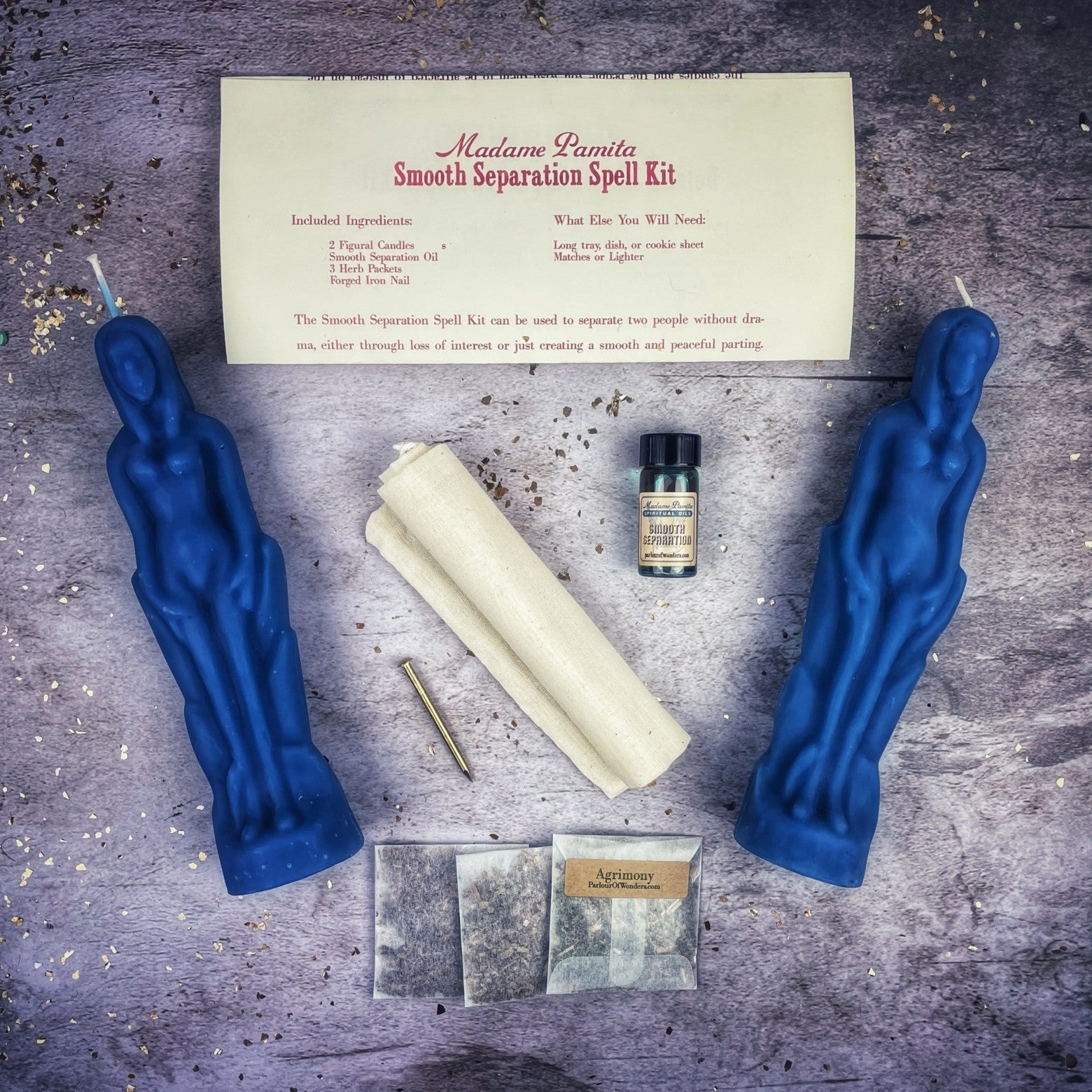 Smooth Separation Candle Spell Kit - Female/Female | Peaceful Parting