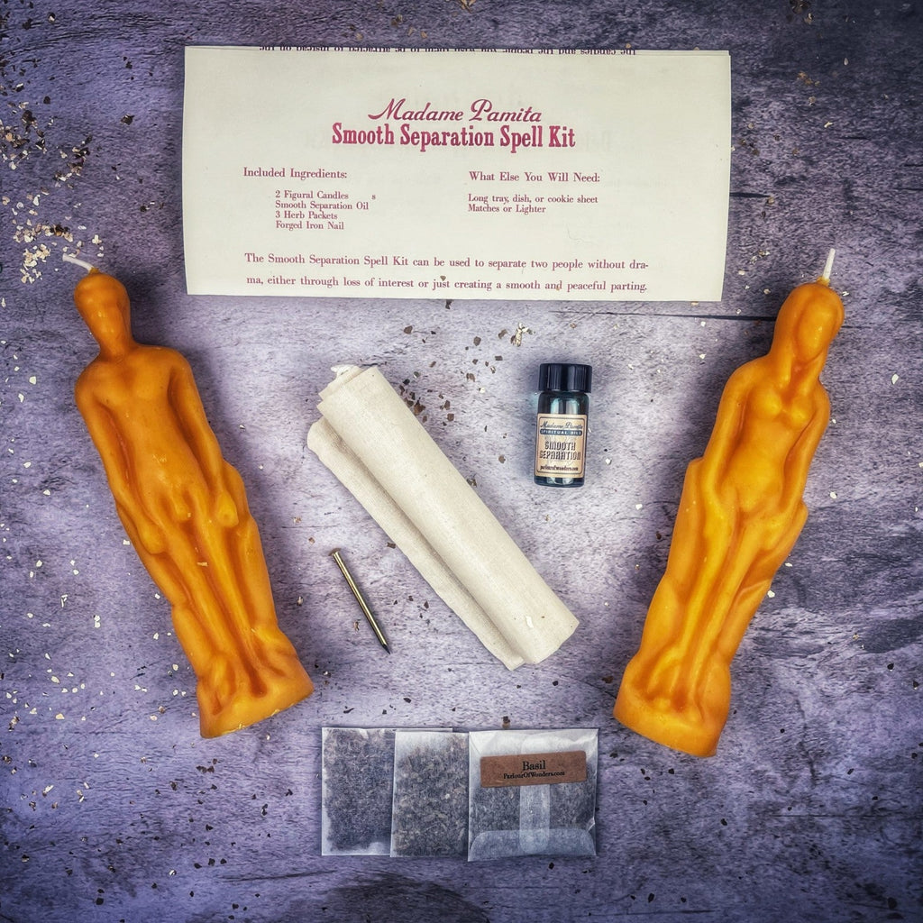 Smooth Separation Candle Spell Kit - Female/Male | Peaceful Parting