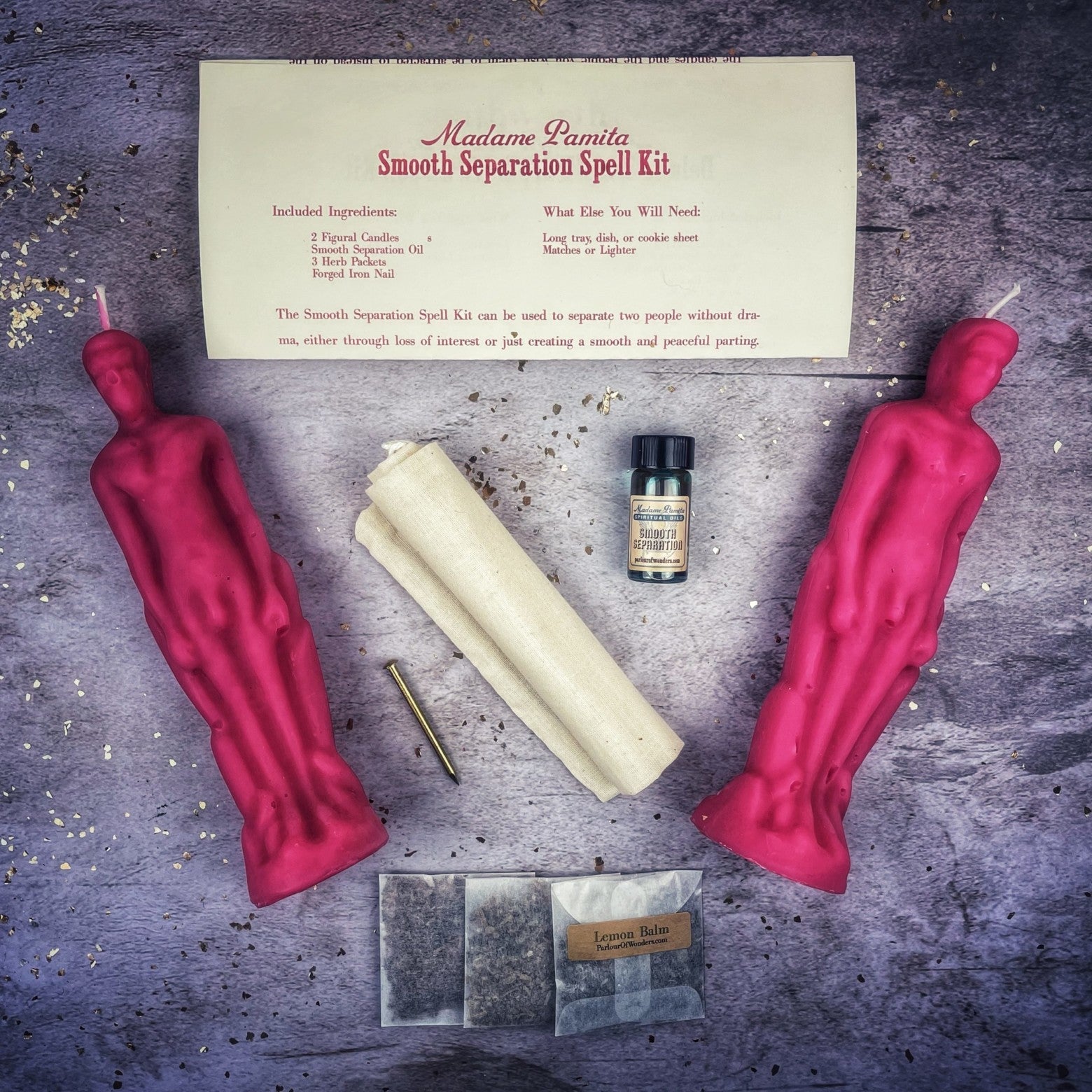 Smooth Separation Candle Spell Kit - Male/Male | Peaceful Parting