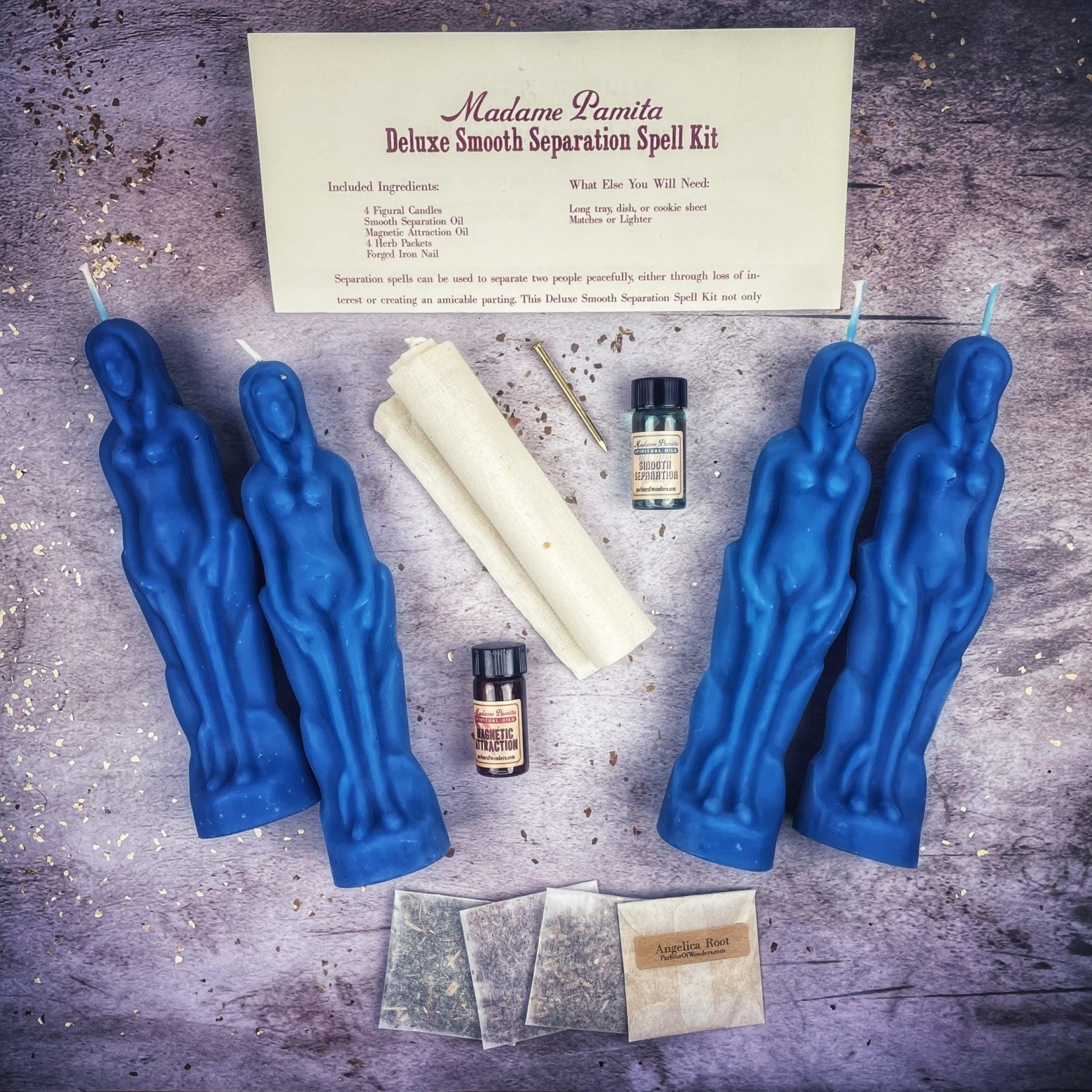 Deluxe Smooth Separation Candle Spell Kit - Female/Female | Peaceful Parting & Love Direction