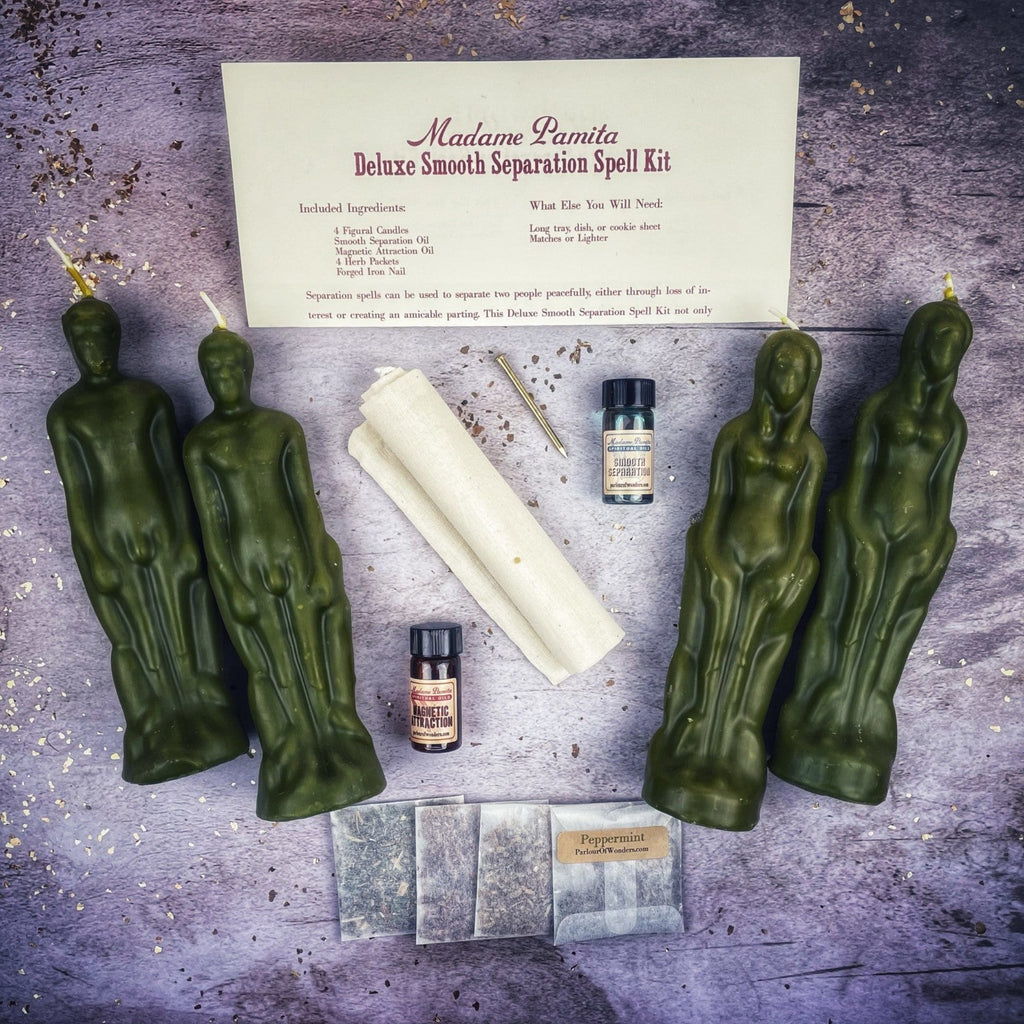 Deluxe Smooth Separation Candle Spell Kit - Female/Male | Peaceful Parting & Love Direction