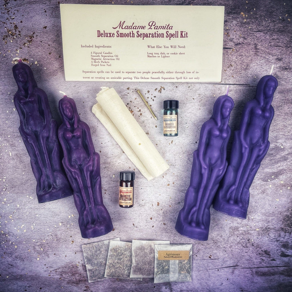 Deluxe Smooth Separation Candle Spell Kit - Female/Female | Peaceful Parting & Love Direction