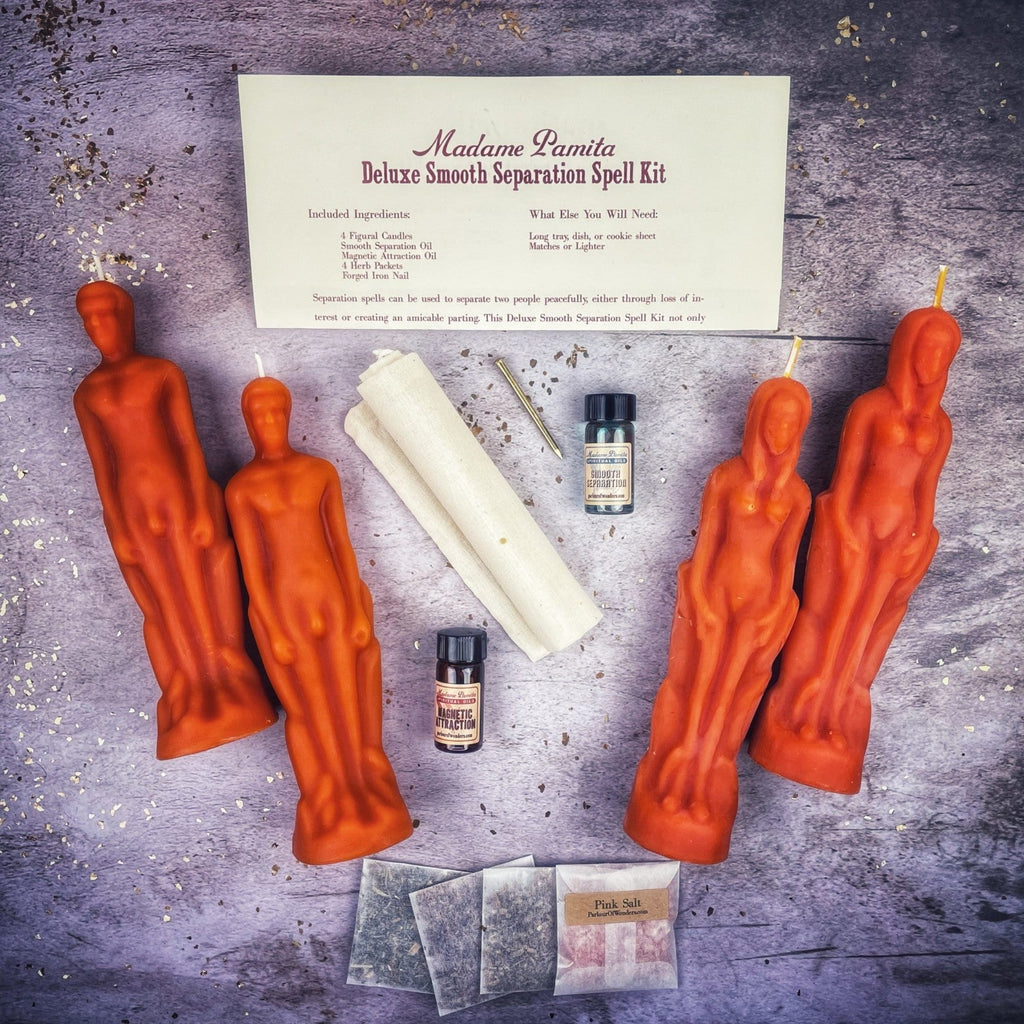 Deluxe Smooth Separation Candle Spell Kit - Female/Male | Peaceful Parting & Love Direction