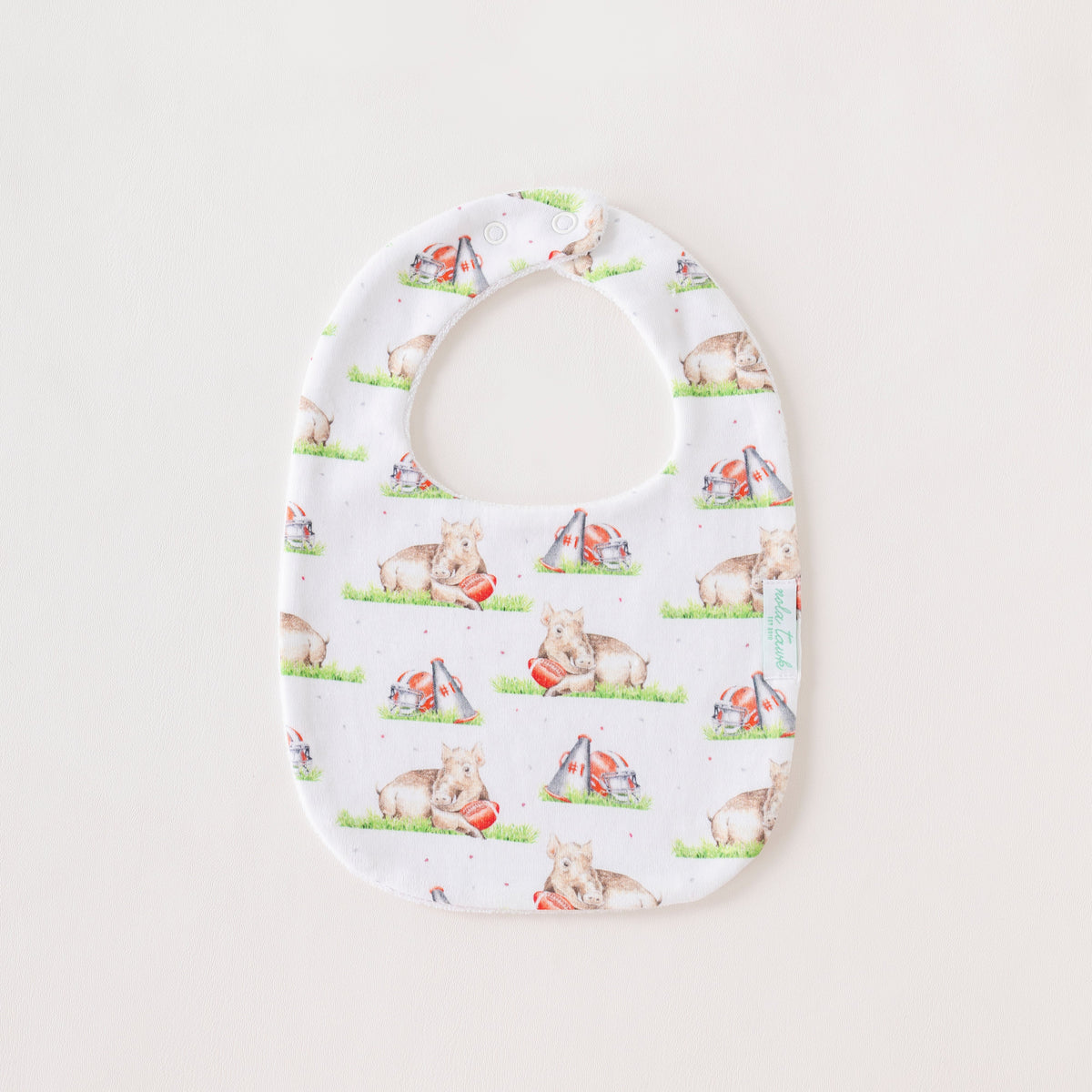 Boar Mascot Mania Organic Cotton Baby Bib