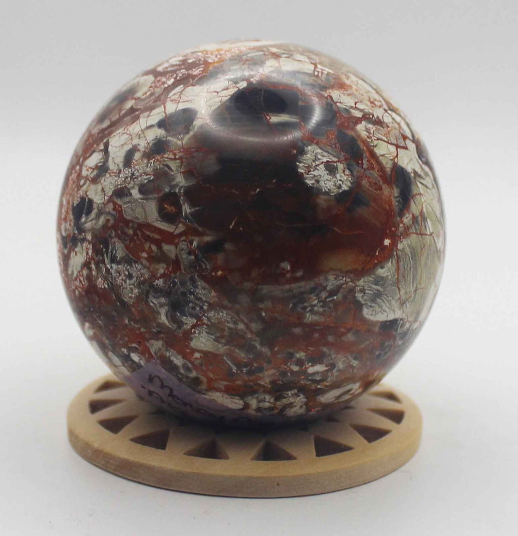 Money Agate Sphere – Abundance, Stability & Prosperity Energy Crystal Ball