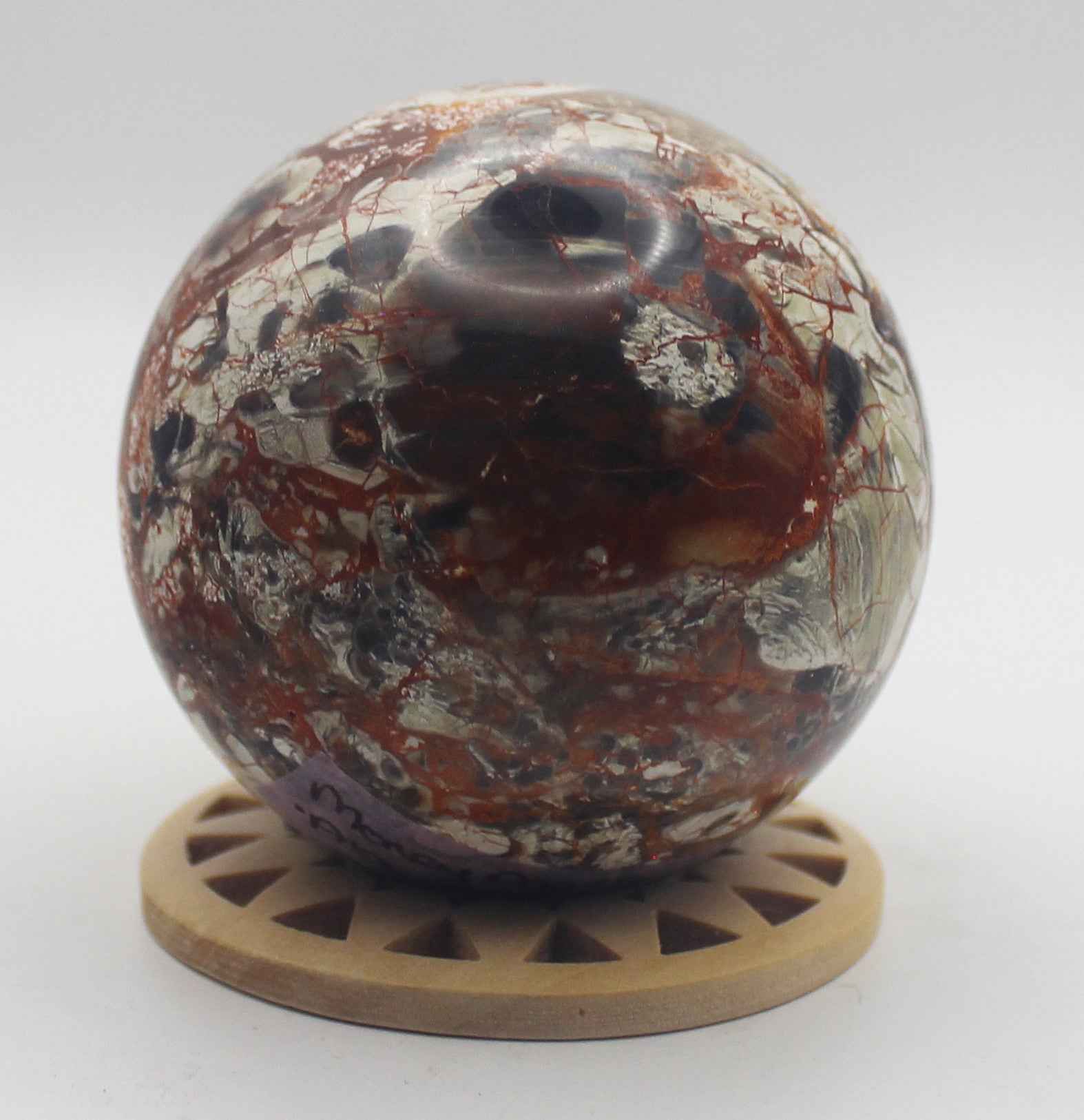 Money Agate Sphere – Abundance, Stability & Prosperity Energy Crystal Ball