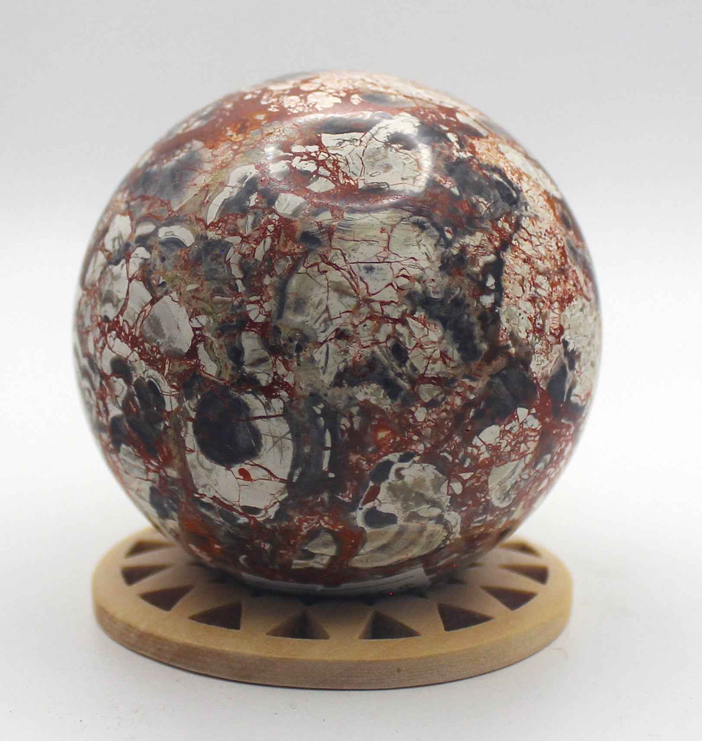 Money Agate Sphere – Abundance, Stability & Prosperity Energy Crystal Ball