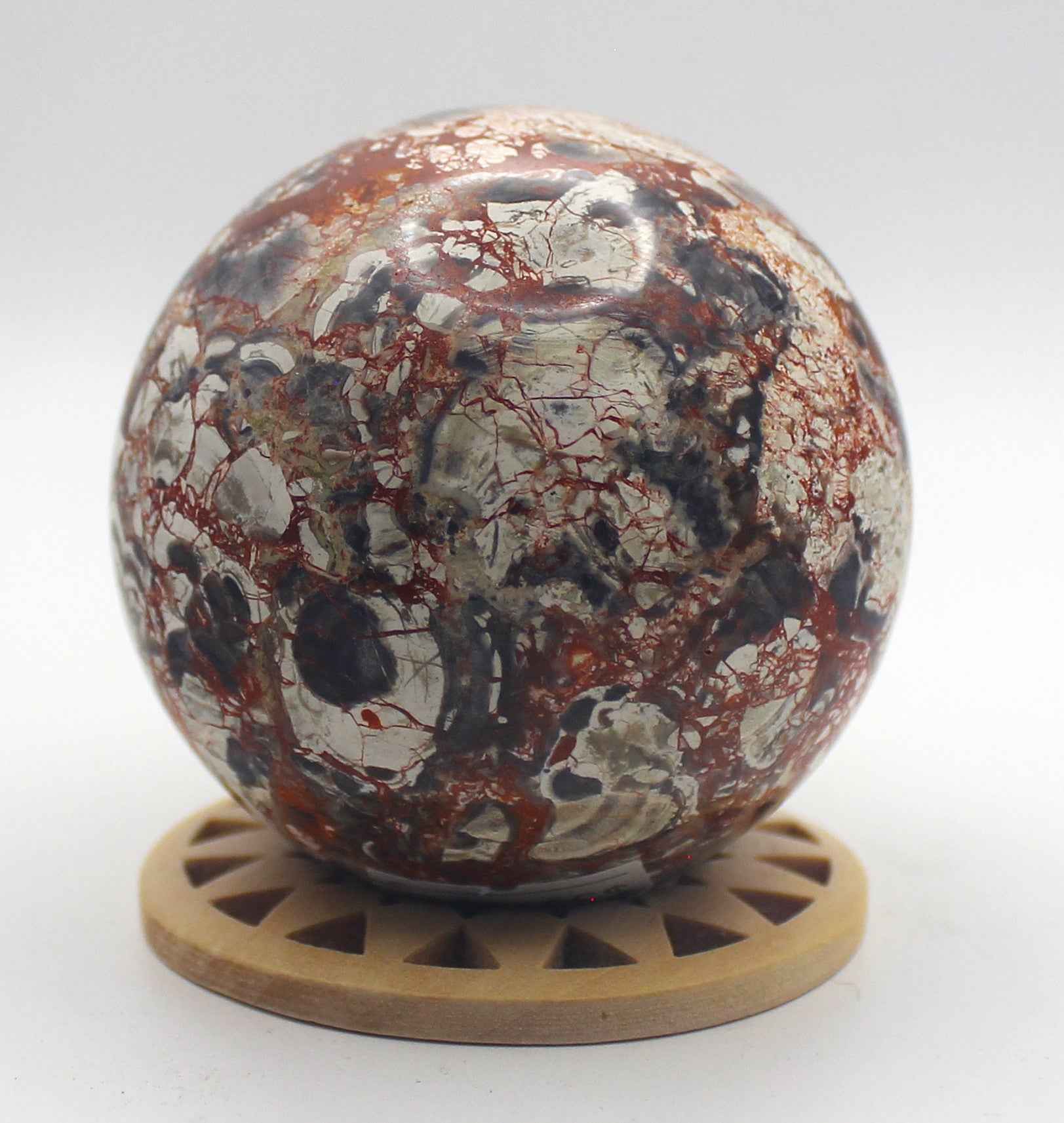 Money Agate Sphere – Abundance, Stability & Prosperity Energy Crystal Ball
