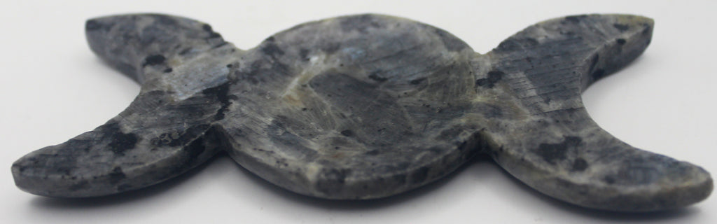 Larvikite Triple Moon Dish – Stone of Protection & Intuition