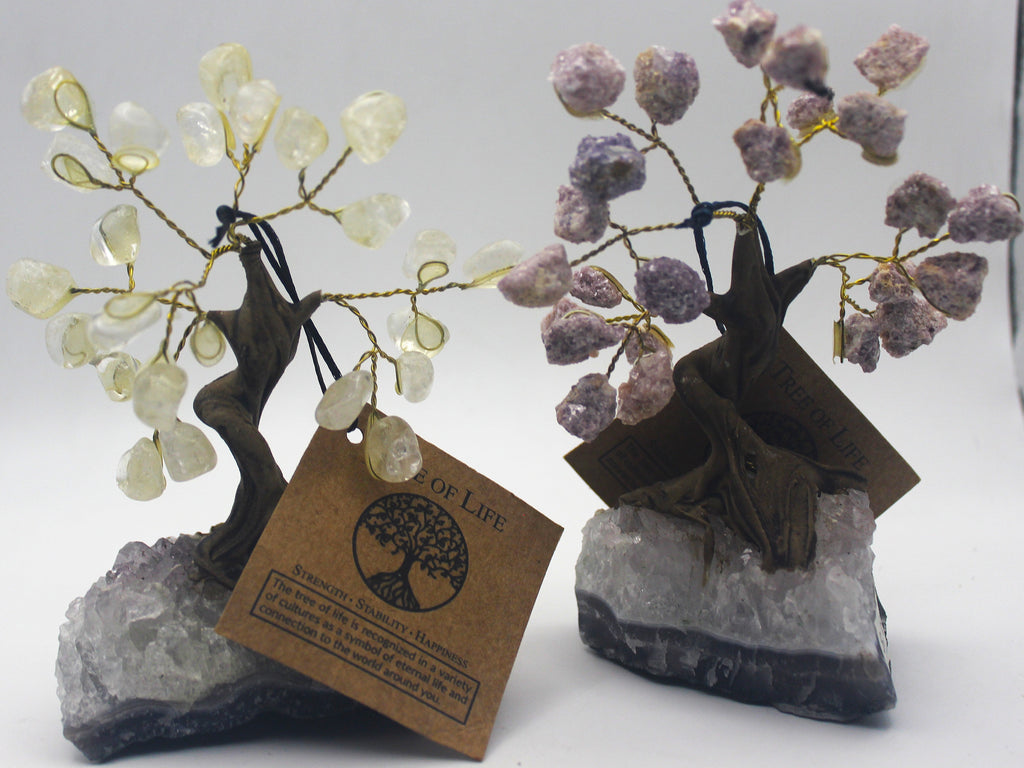 Gemstone Tree of Life on Crystal Cluster Base – Grounding, Growth & Harmonious Energy