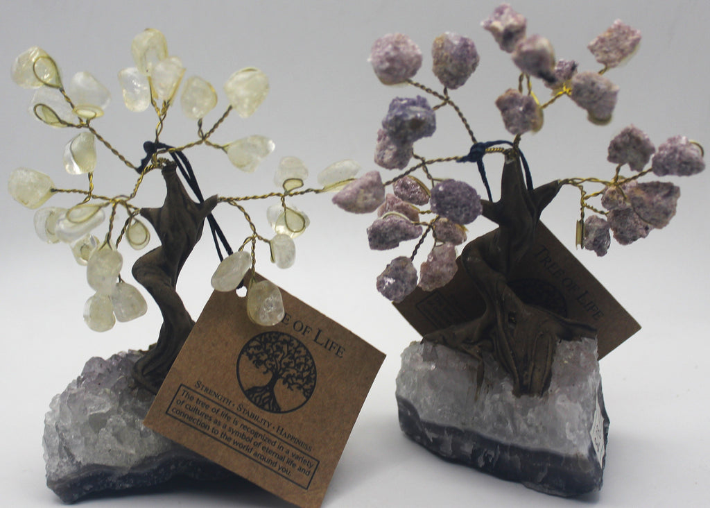 Gemstone Tree of Life on Crystal Cluster Base – Grounding, Growth & Harmonious Energy
