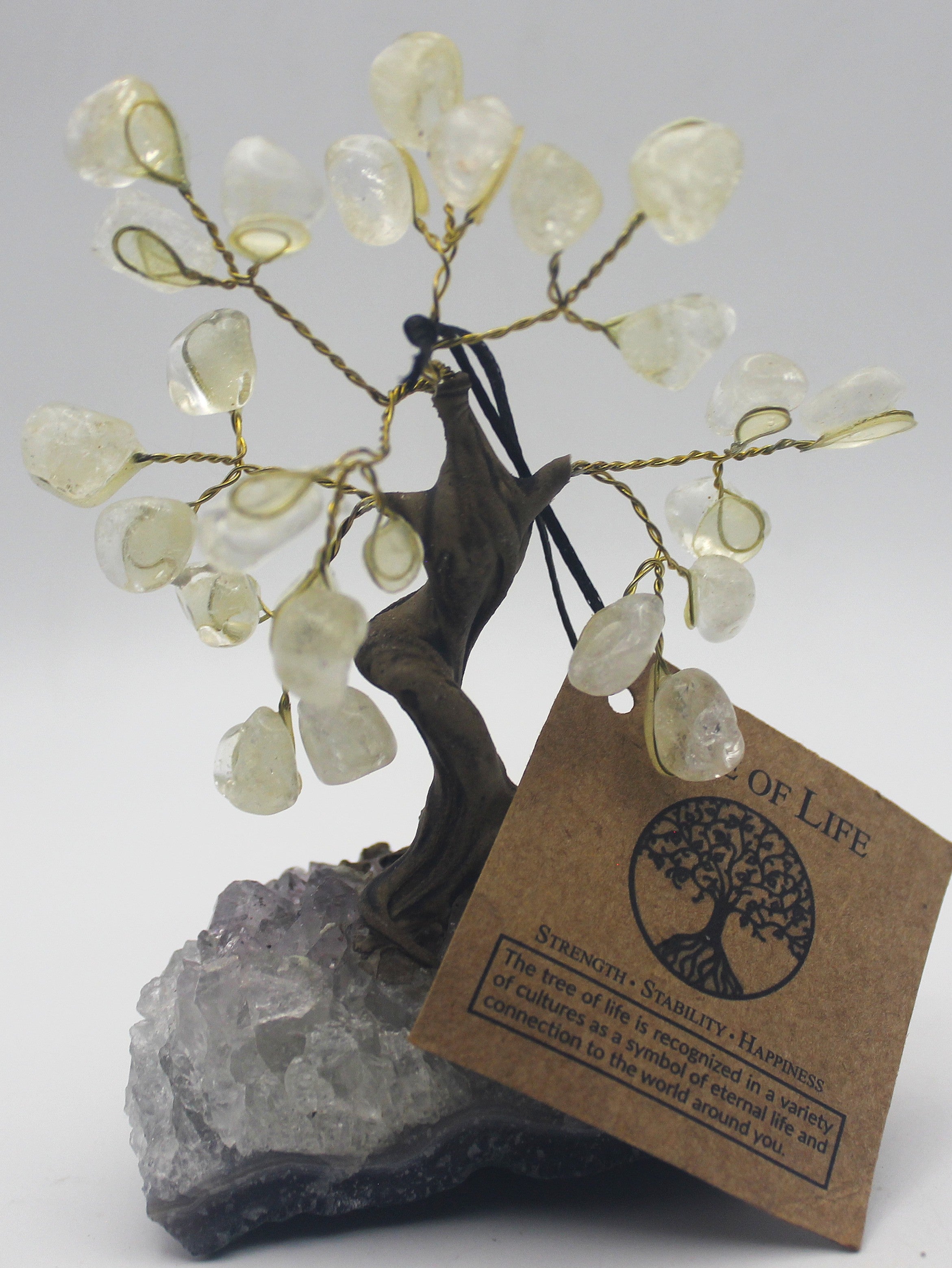 Gemstone Tree of Life on Crystal Cluster Base – Grounding, Growth & Harmonious Energy