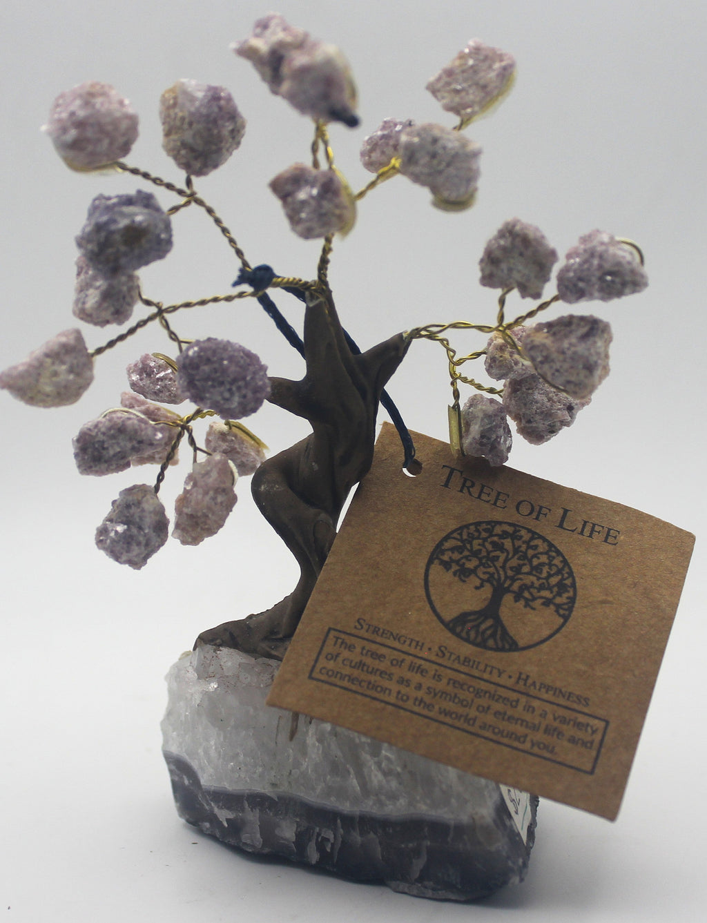 Gemstone Tree of Life on Crystal Cluster Base – Grounding, Growth & Harmonious Energy