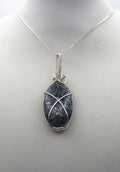 Silver Argentium Black Marcasite Pendant Necklace