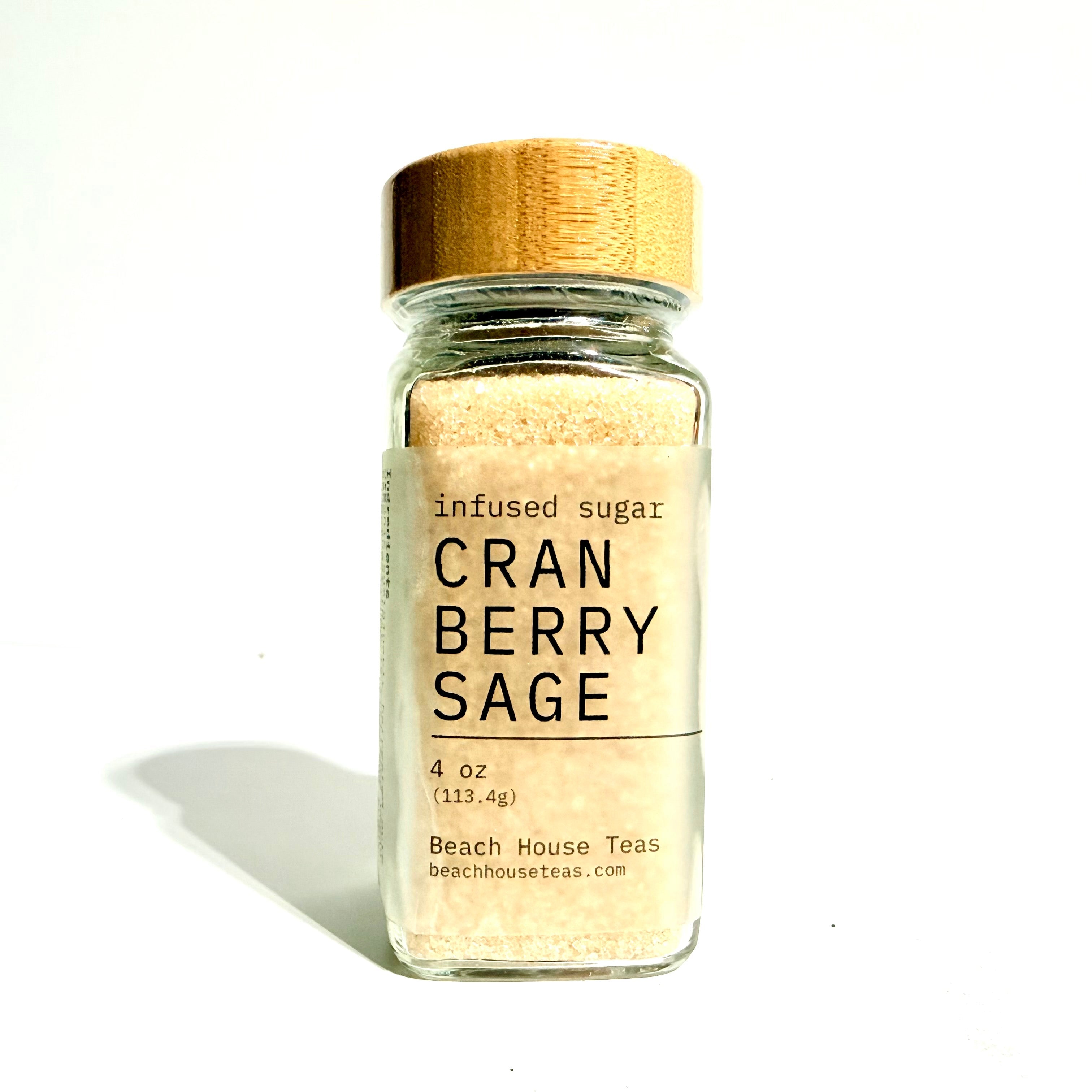 Cranberry Sage infused artisan culinary sugar
