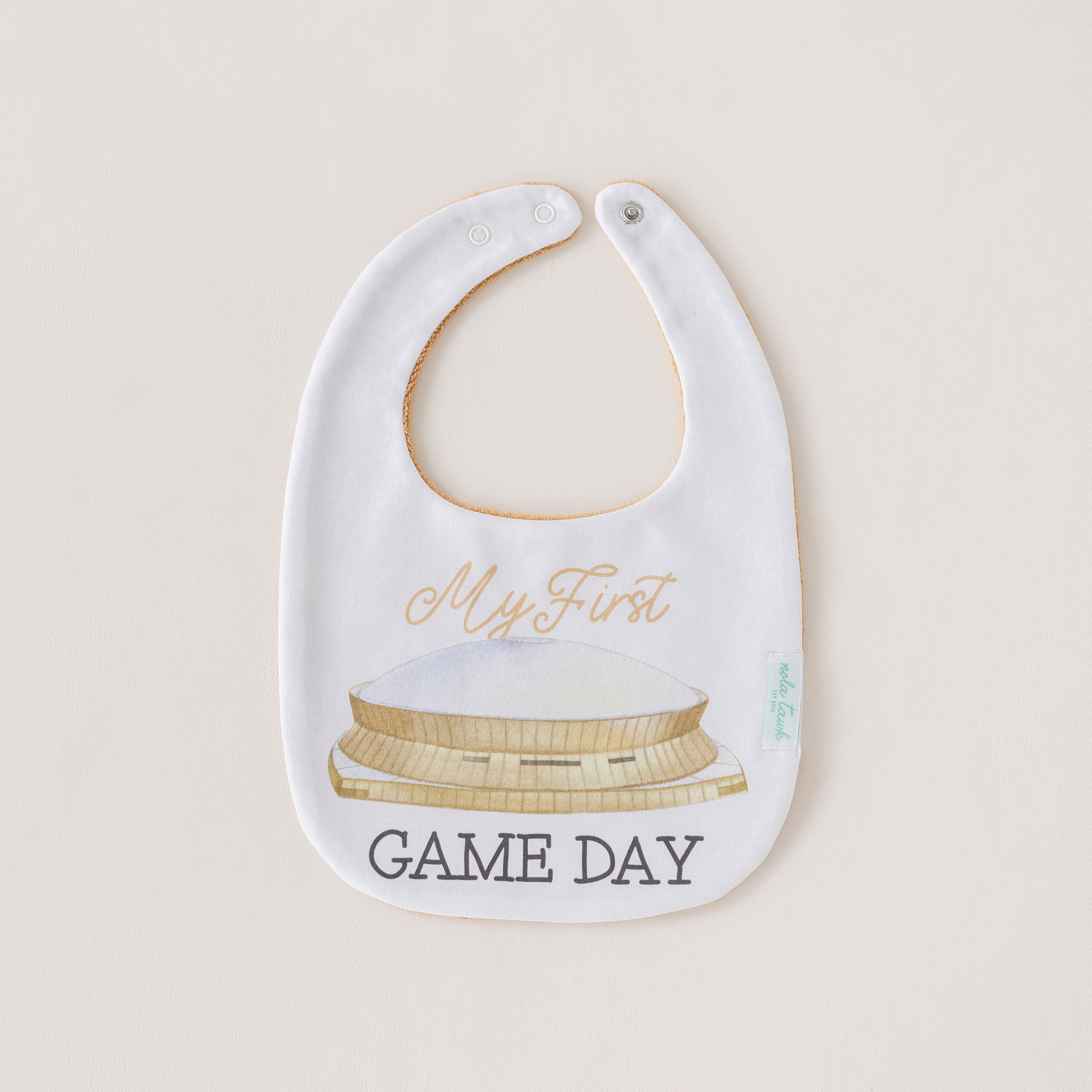 My First Game Day - Saints Organic Cotton Baby Bib
