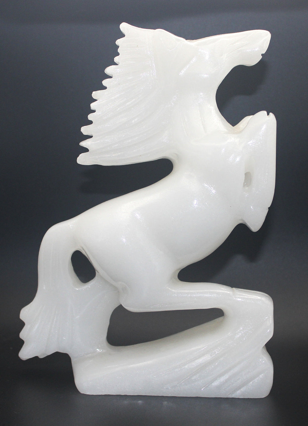 White Calcite Horse Carving – Clarity, Calm & Quiet Strength
