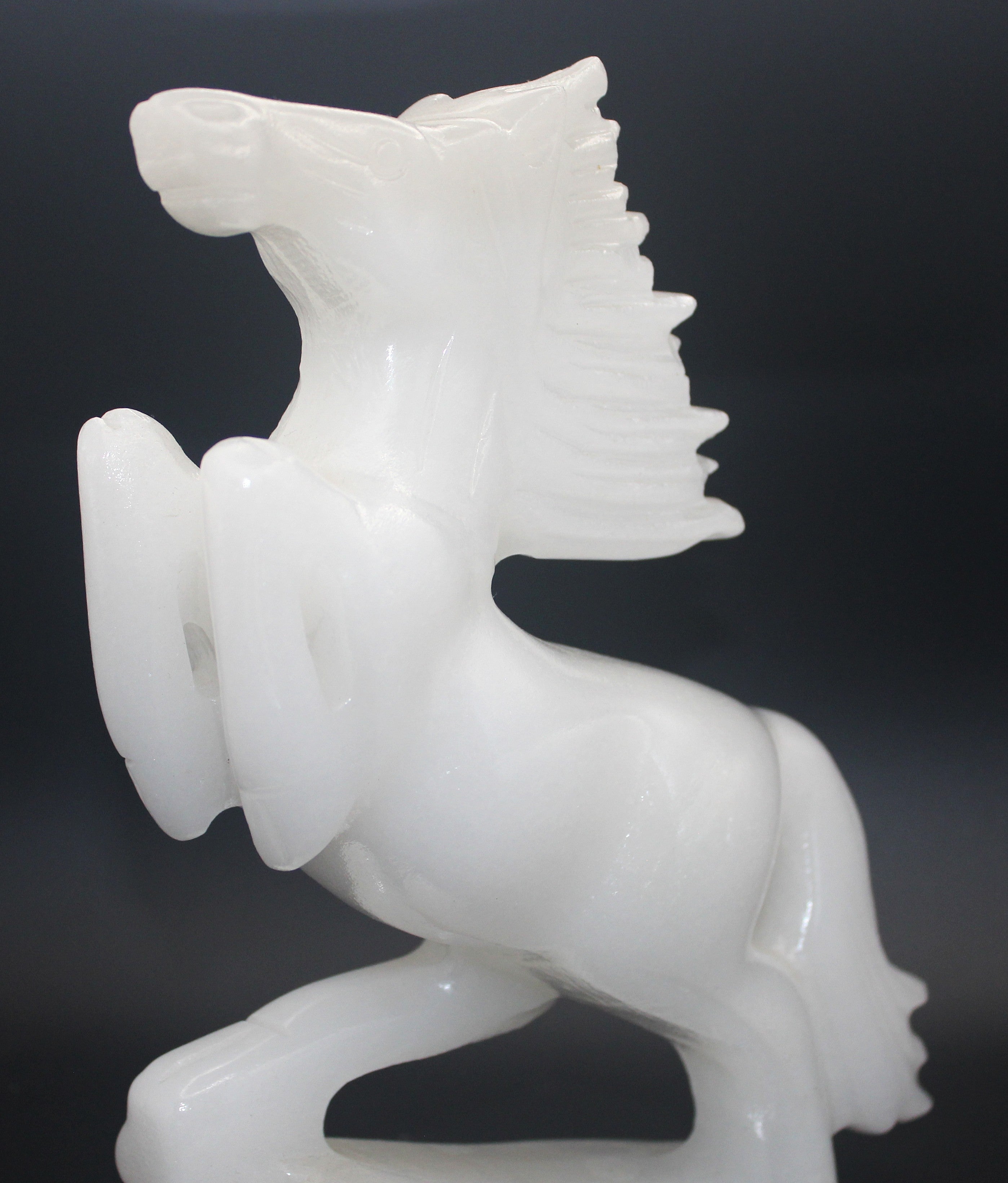 White Calcite Horse Carving – Clarity, Calm & Quiet Strength