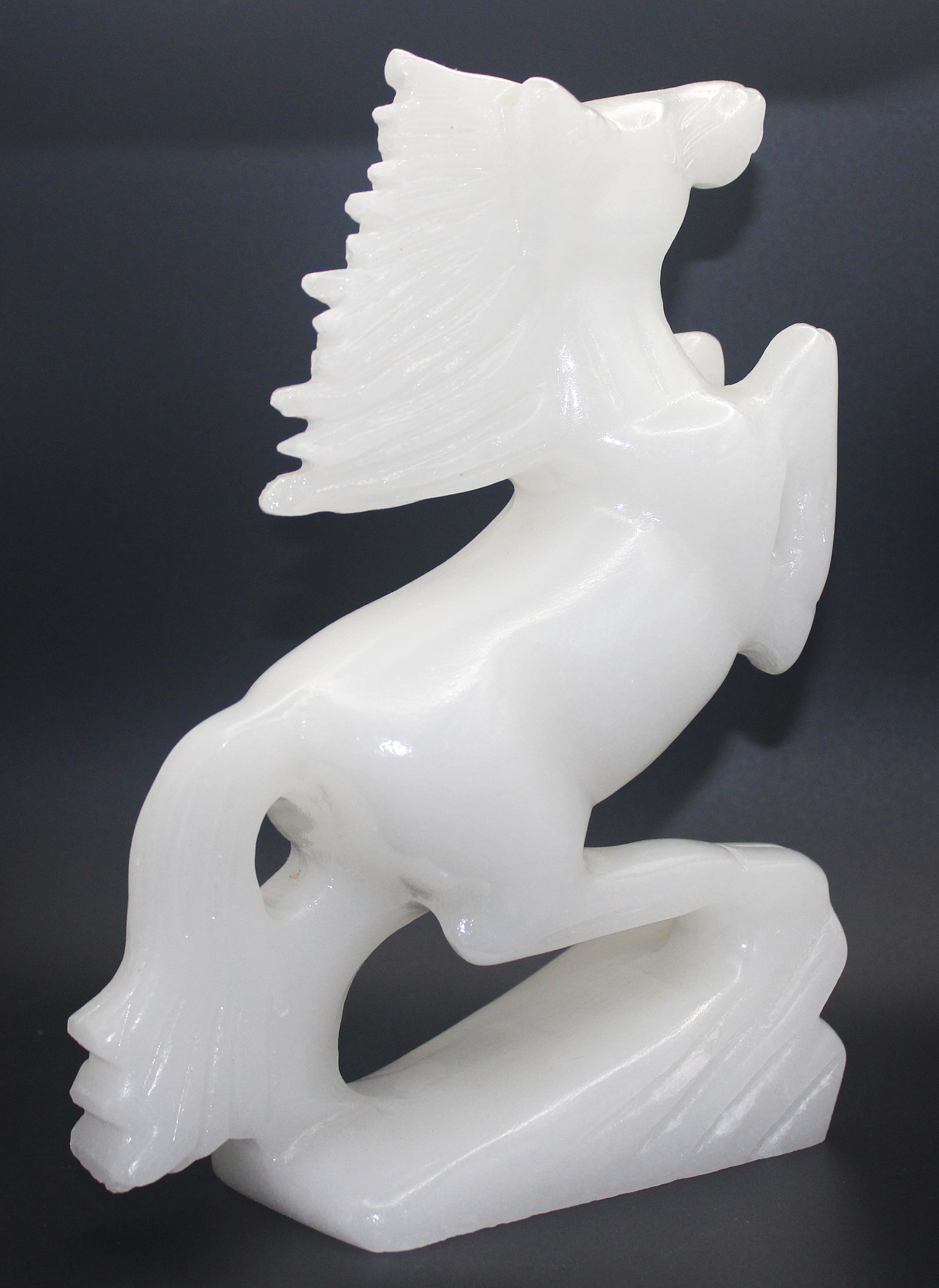 White Calcite Horse Carving – Clarity, Calm & Quiet Strength