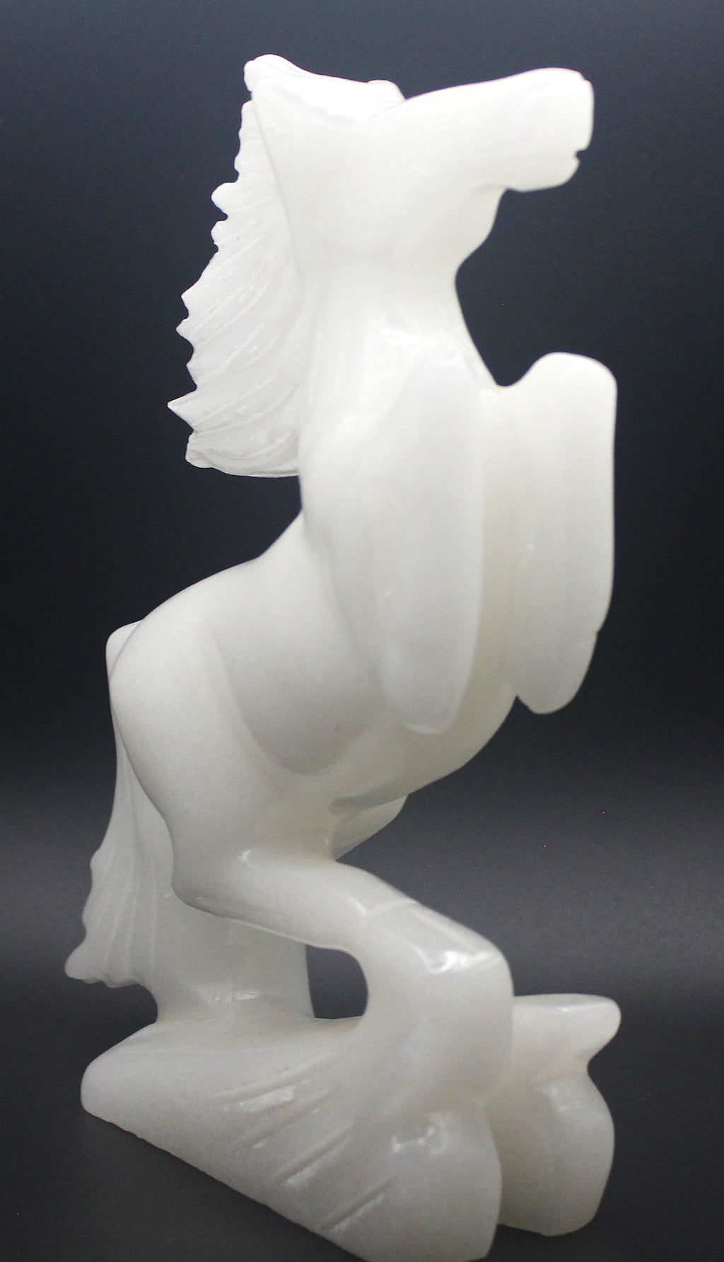 White Calcite Horse Carving – Clarity, Calm & Quiet Strength