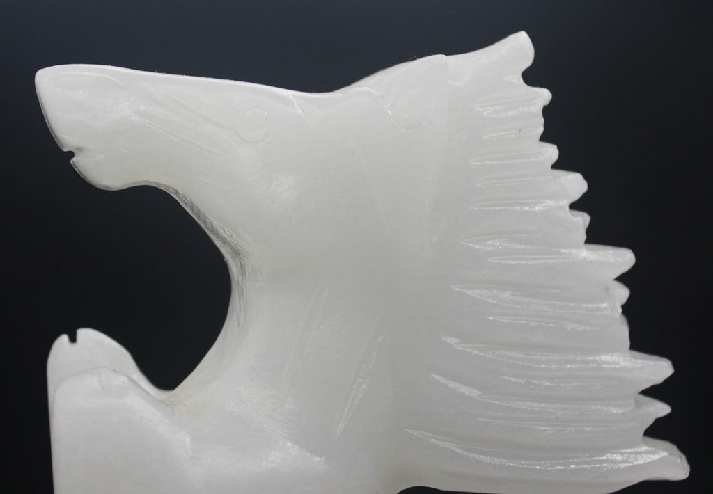 White Calcite Horse Carving – Clarity, Calm & Quiet Strength