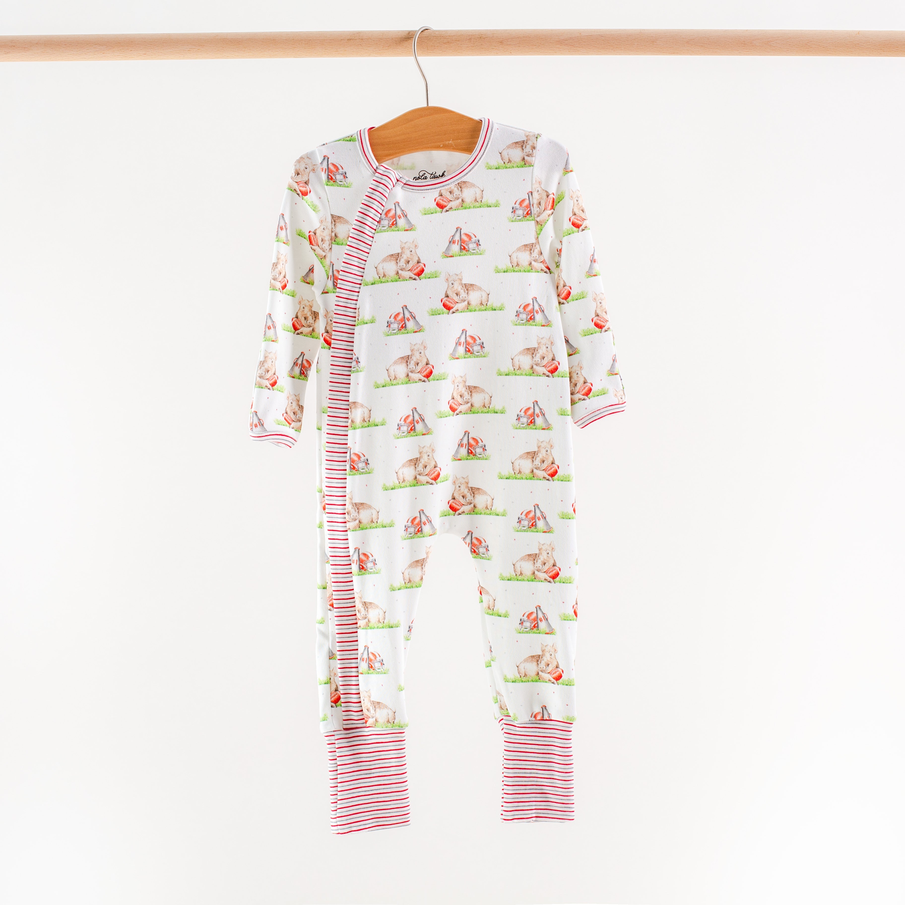Boar Mascot Mania Organic Cotton Kids Pajamas
