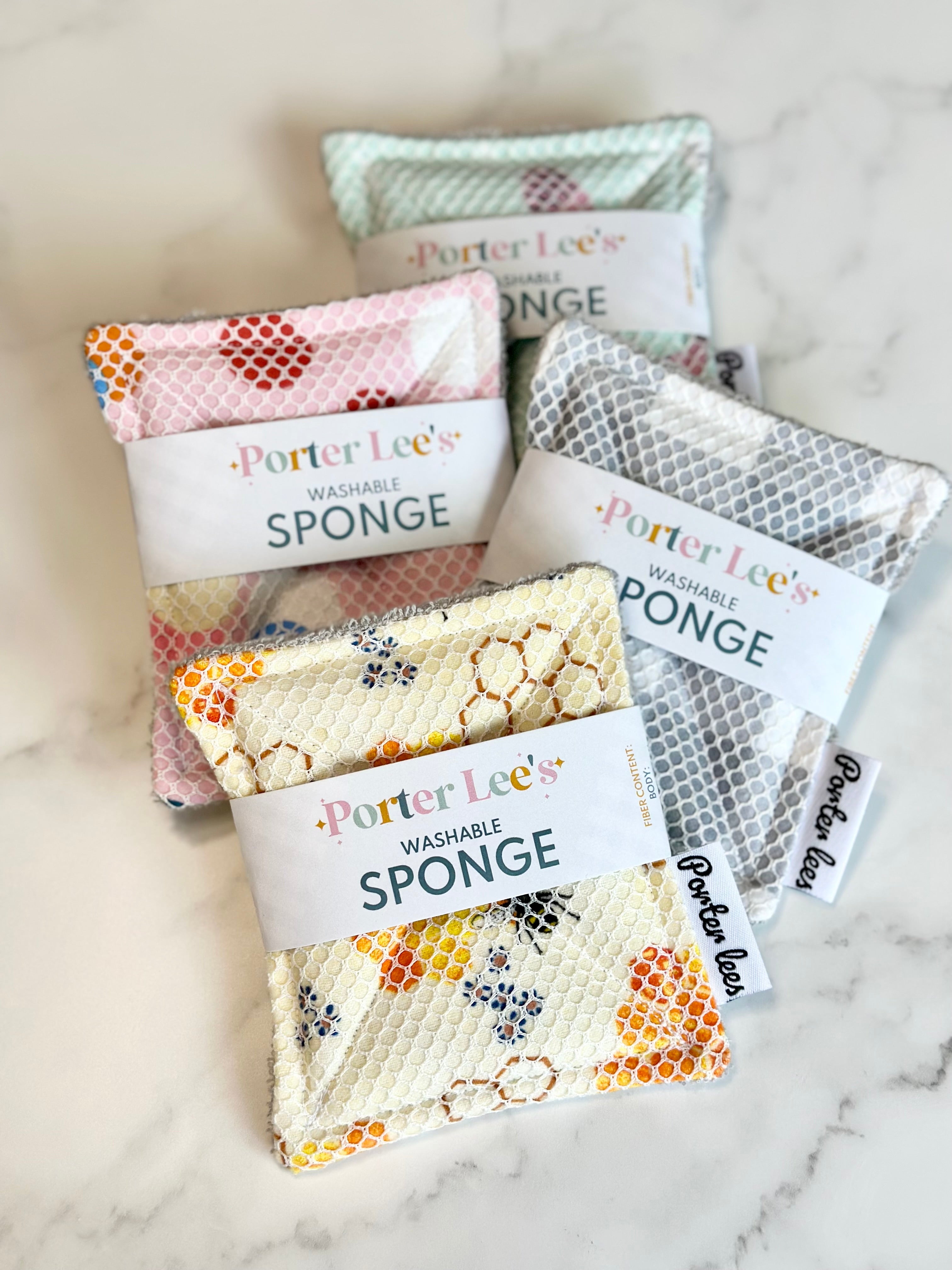 Washable Reusable Sponge--Surprise Print