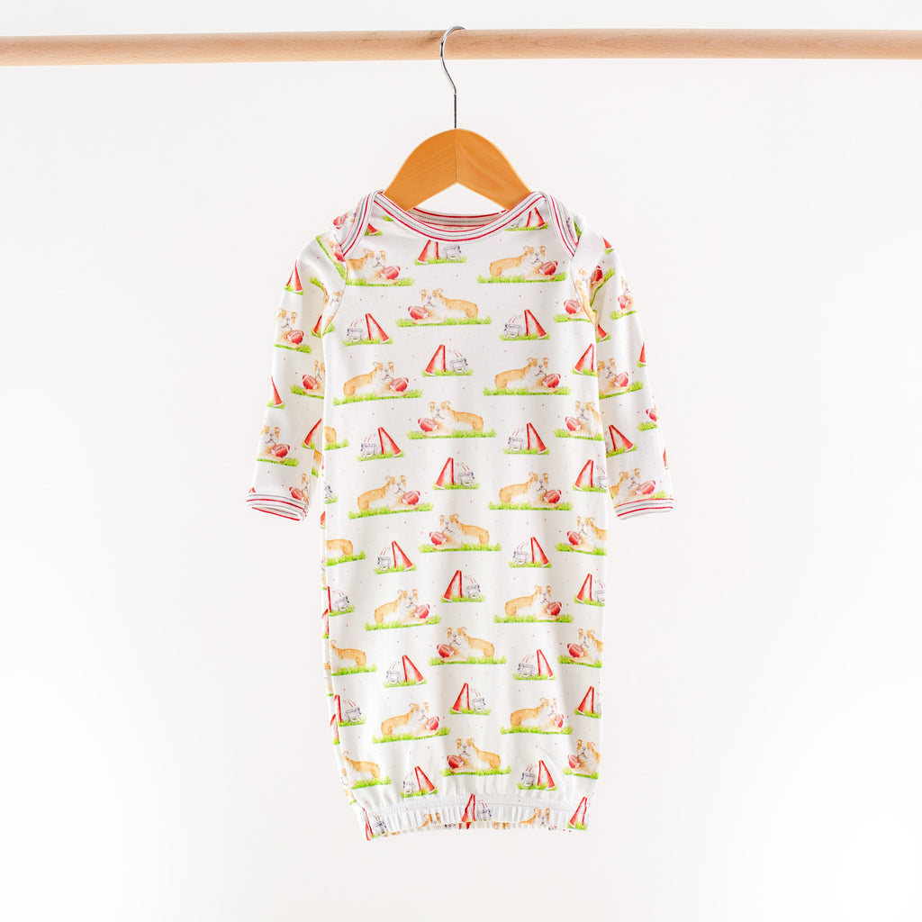 Tan Bulldog Mascot Mania Organic Cotton Kids Pajamas