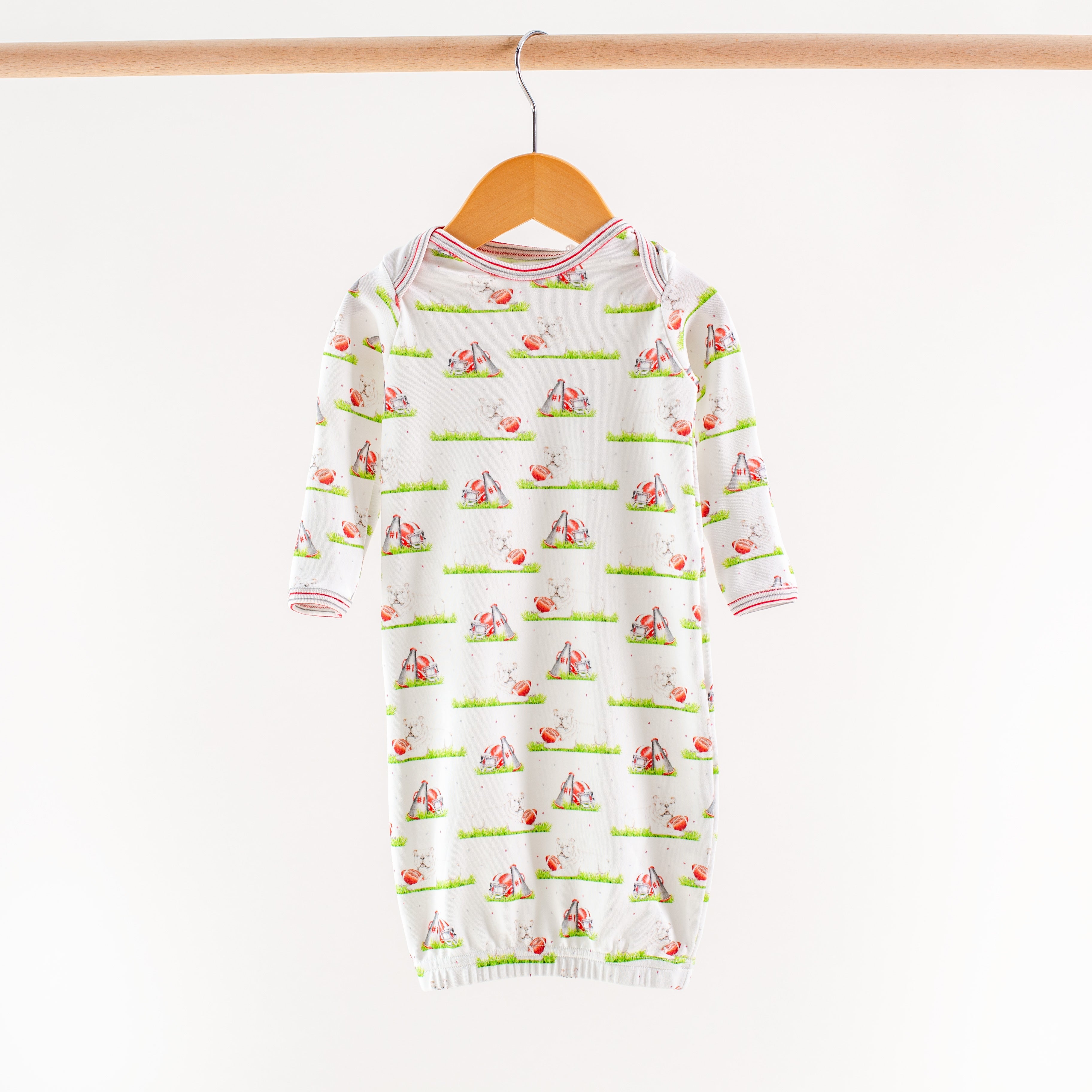 White Bulldog Mascot Mania Organic Cotton Kids Pajamas