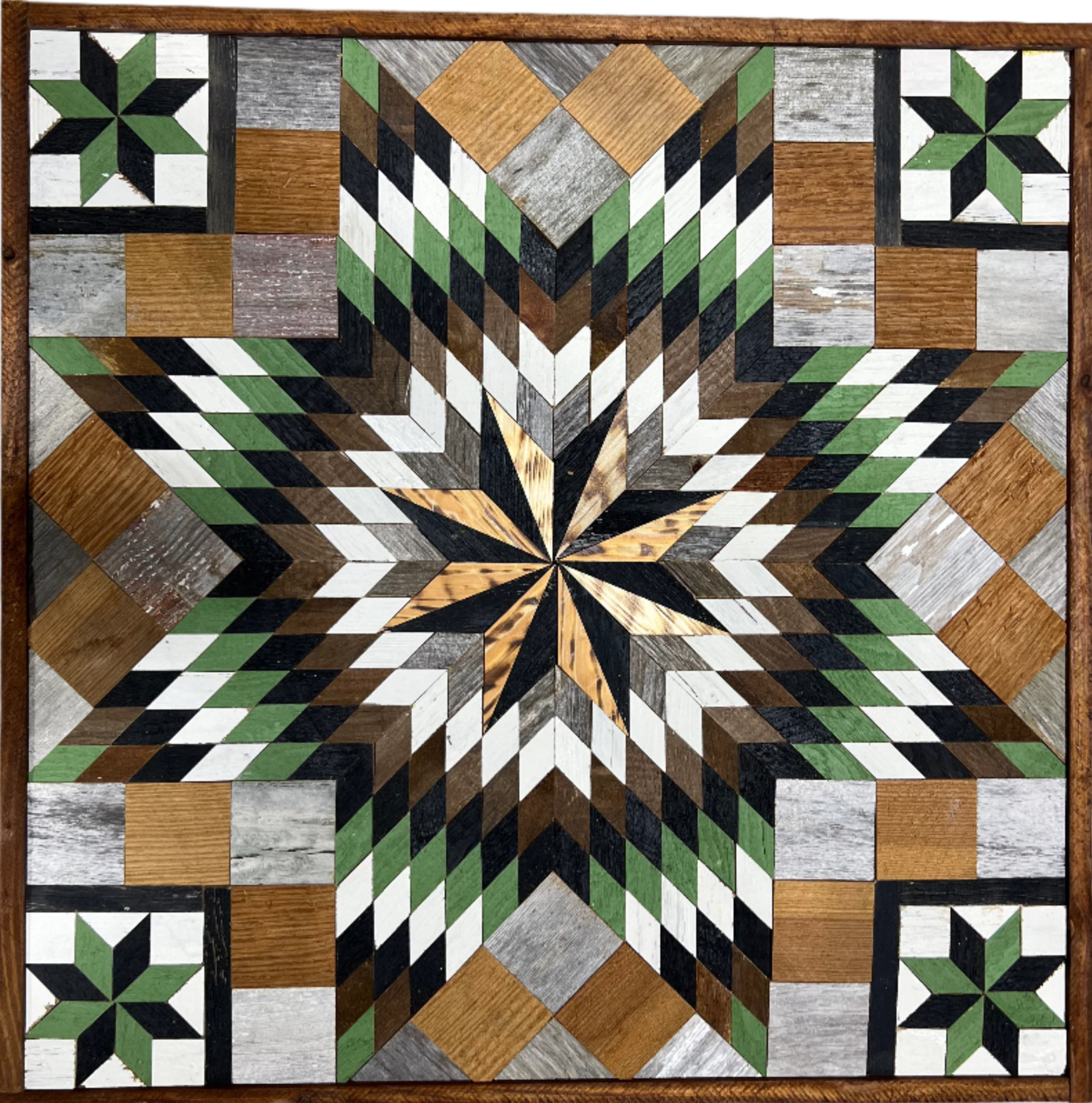 Amish Handmade Barn Quilt Wall Art – Reclaimed Barn Wood – 30.5” x 30.5”