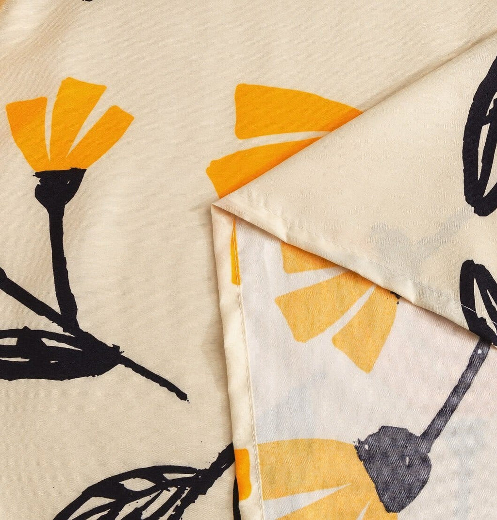 DaDa Bedding Yellow Fleur Floral Bed in a Bag Set - Ivory Botanical
