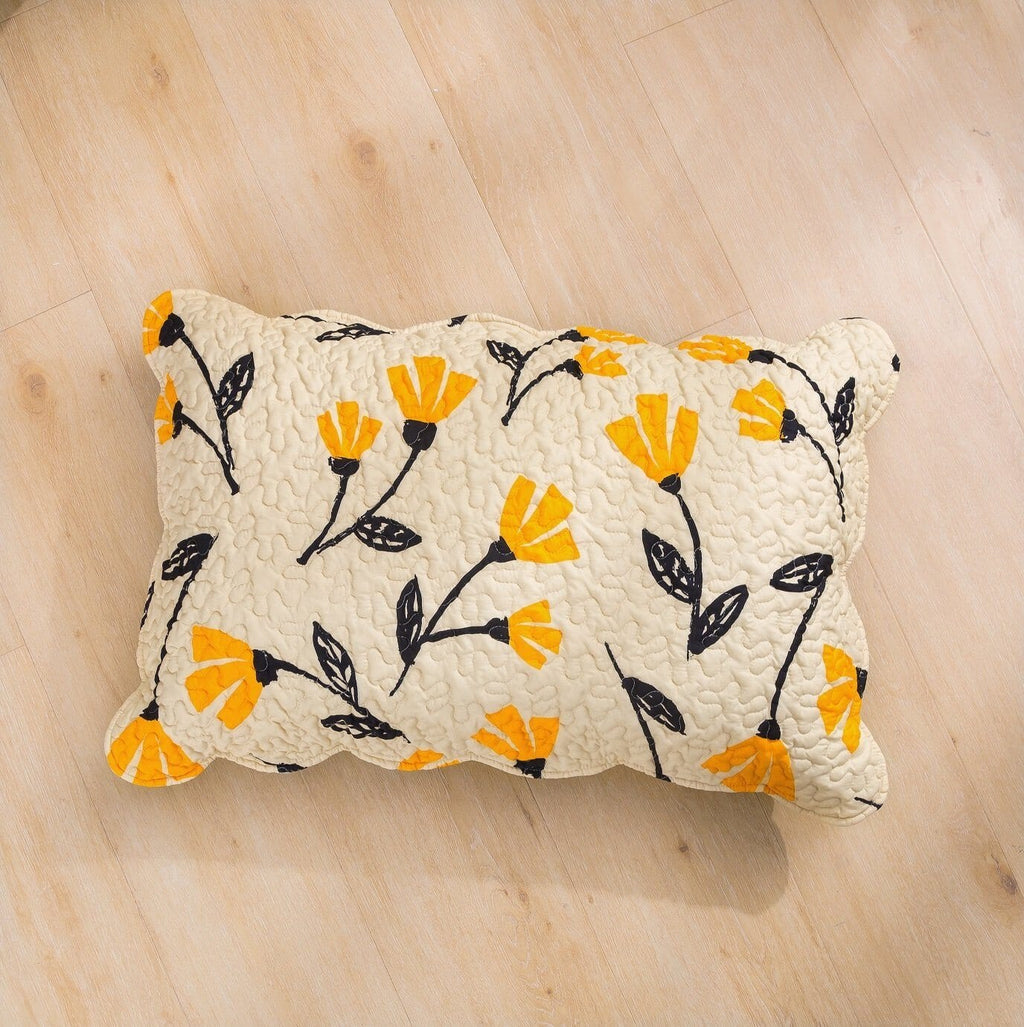 DaDa Bedding Yellow Fleur Floral Bed in a Bag Set - Ivory Botanical