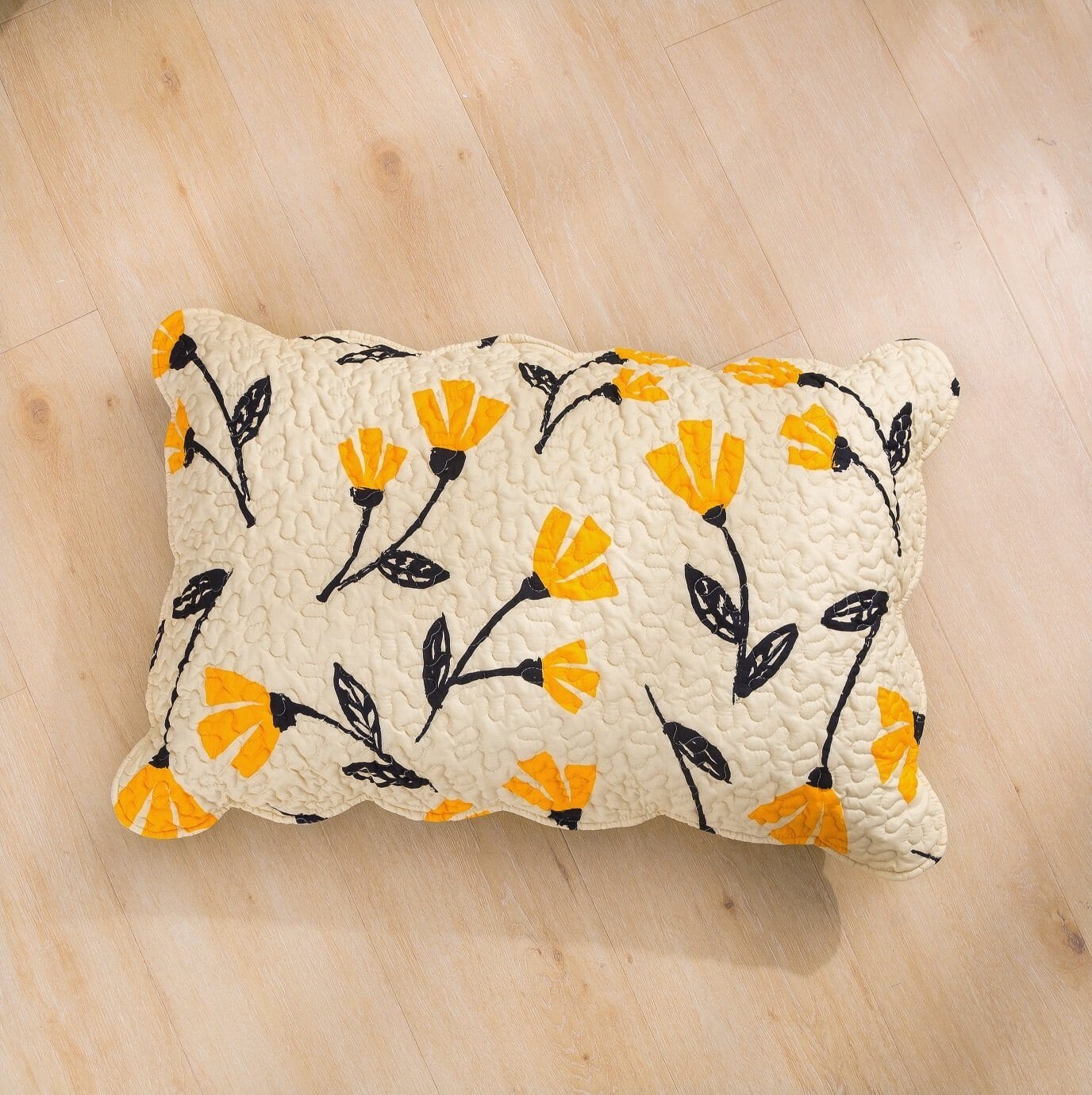DaDa Bedding Yellow Fleur Floral Bed in a Bag Set - Ivory Botanical