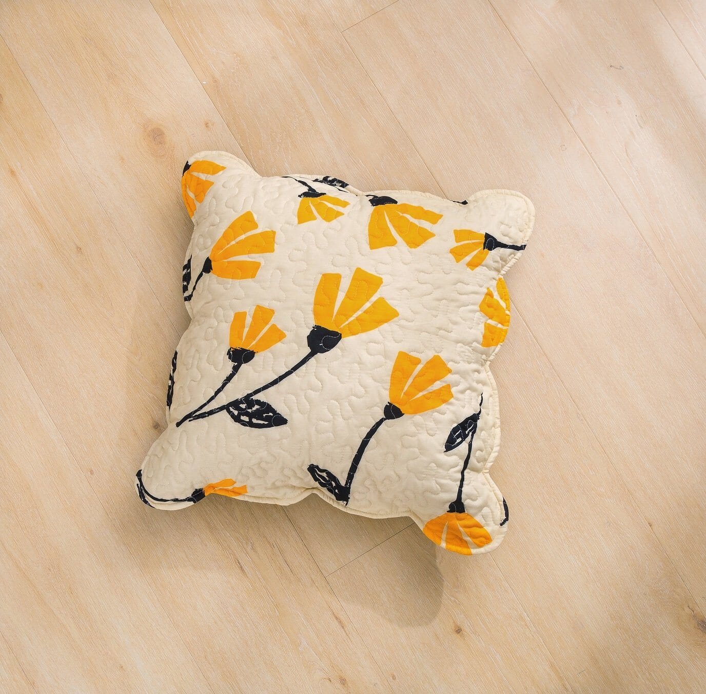 DaDa Bedding Yellow Fleur Floral Bed in a Bag Set - Ivory Botanical