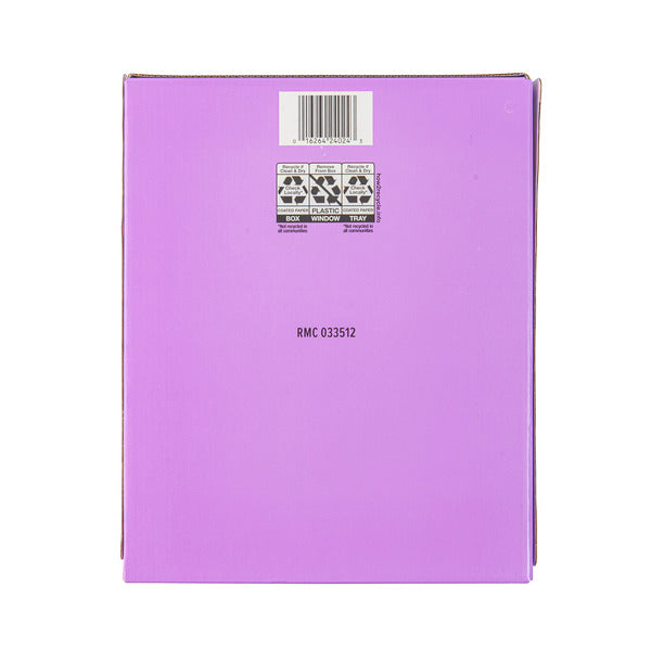 Purple box with a barcode label on a white background. JON DONAIRE Fudge Brownie Ice Cream Cake – Chocolate Frozen Dessert, Serves 8 | Rich Fudge Brownies & Creamy Ice Cream Cake